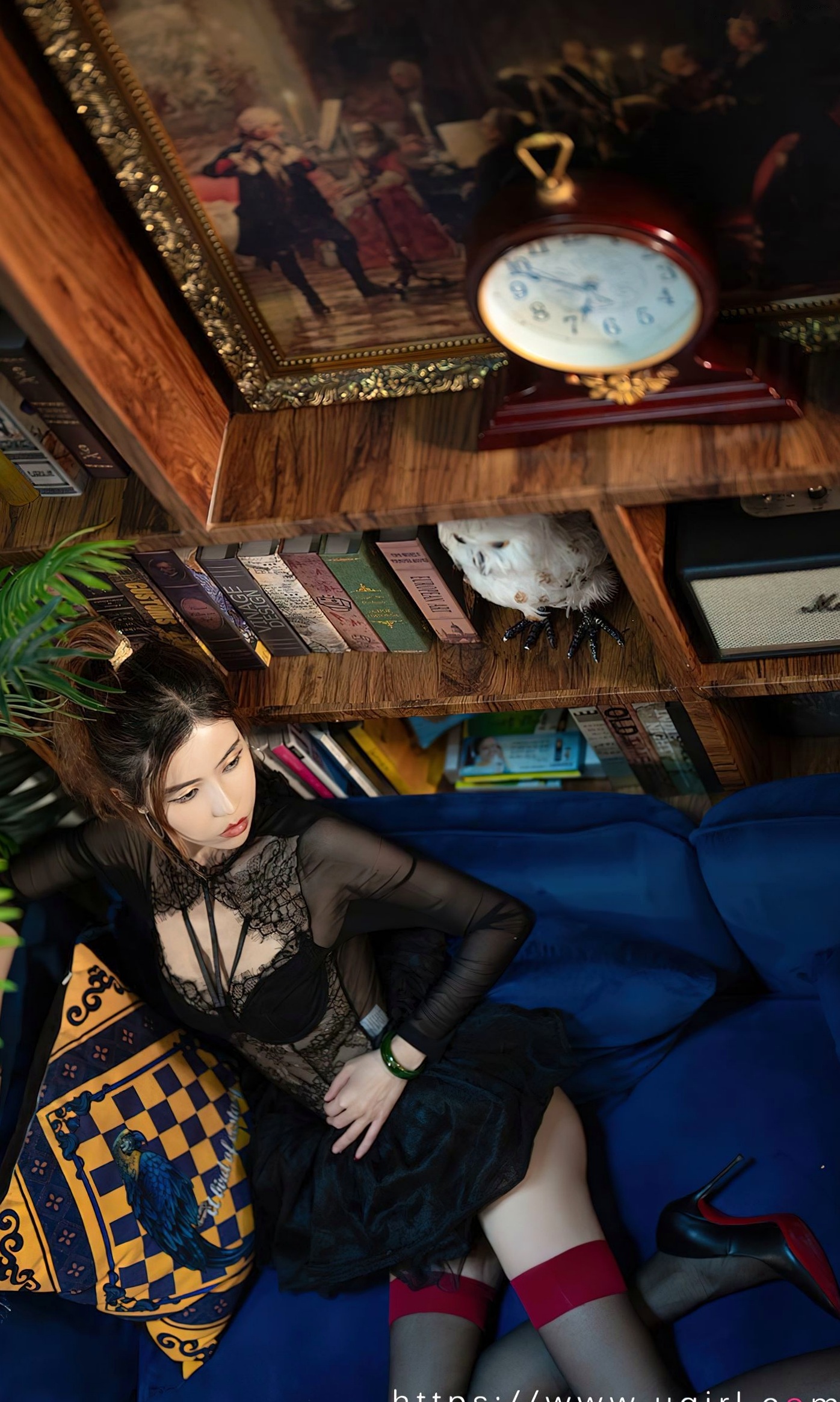 Gallery - UGirlsApp尤果圈 - Chiness Model 爱尤物 - Love Beauty -2793-田小燕《无限回响》黑色蕾丝私房写真，气质女神深邃诱惑，红边丝袜美腿尽显性感风情爱尤物 - Love Beauty 性感诱惑丝袜私房照冷艳 田小燕女神私房照_秀色女神 - image 14