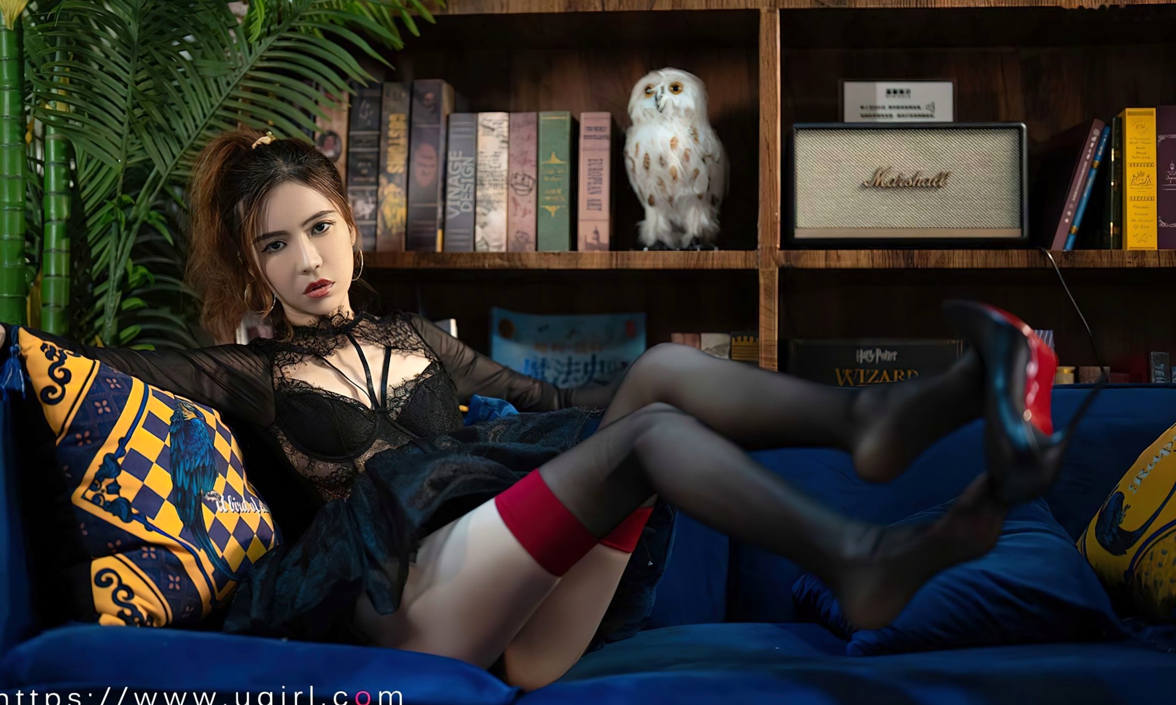 Gallery - UGirlsApp尤果圈 - Chiness Model 爱尤物 - Love Beauty -2793-田小燕《无限回响》黑色蕾丝私房写真，气质女神深邃诱惑，红边丝袜美腿尽显性感风情爱尤物 - Love Beauty 性感诱惑丝袜私房照冷艳 田小燕女神私房照_秀色女神 - image 26