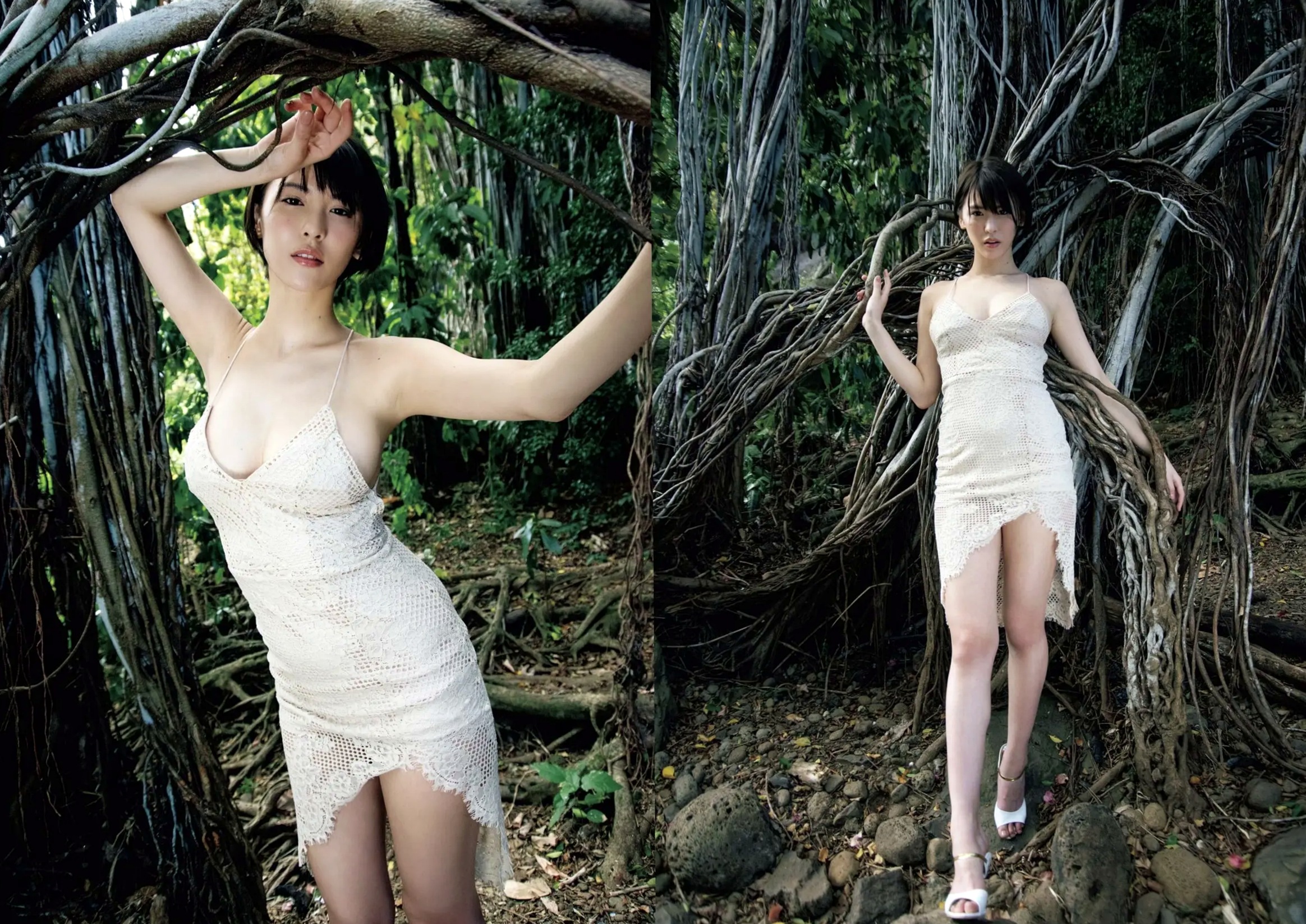 奈月セナ - Sena Style，短发气质女神户外写真，性感比基尼与都市冷艳风格，极致身材诱惑，尽显野性美感
