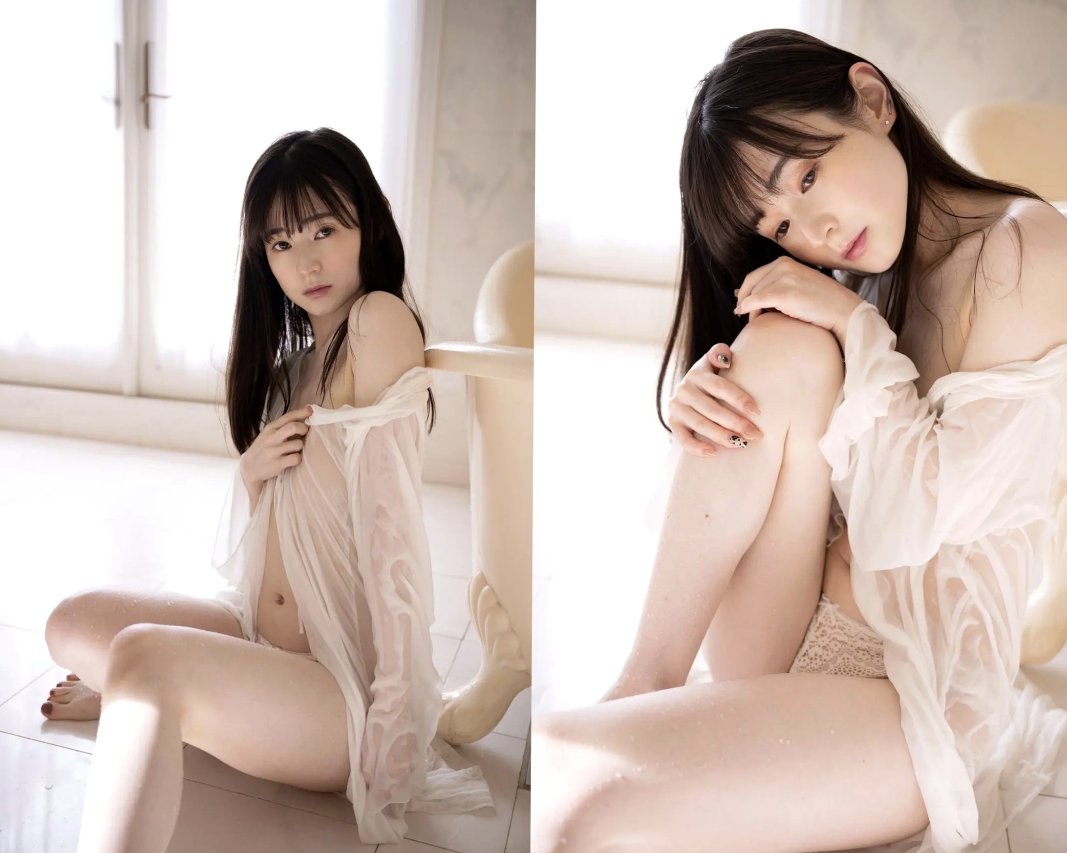 近衛りこ - きれいなひと | 日系清新白色蕾丝内衣居家私房写真
