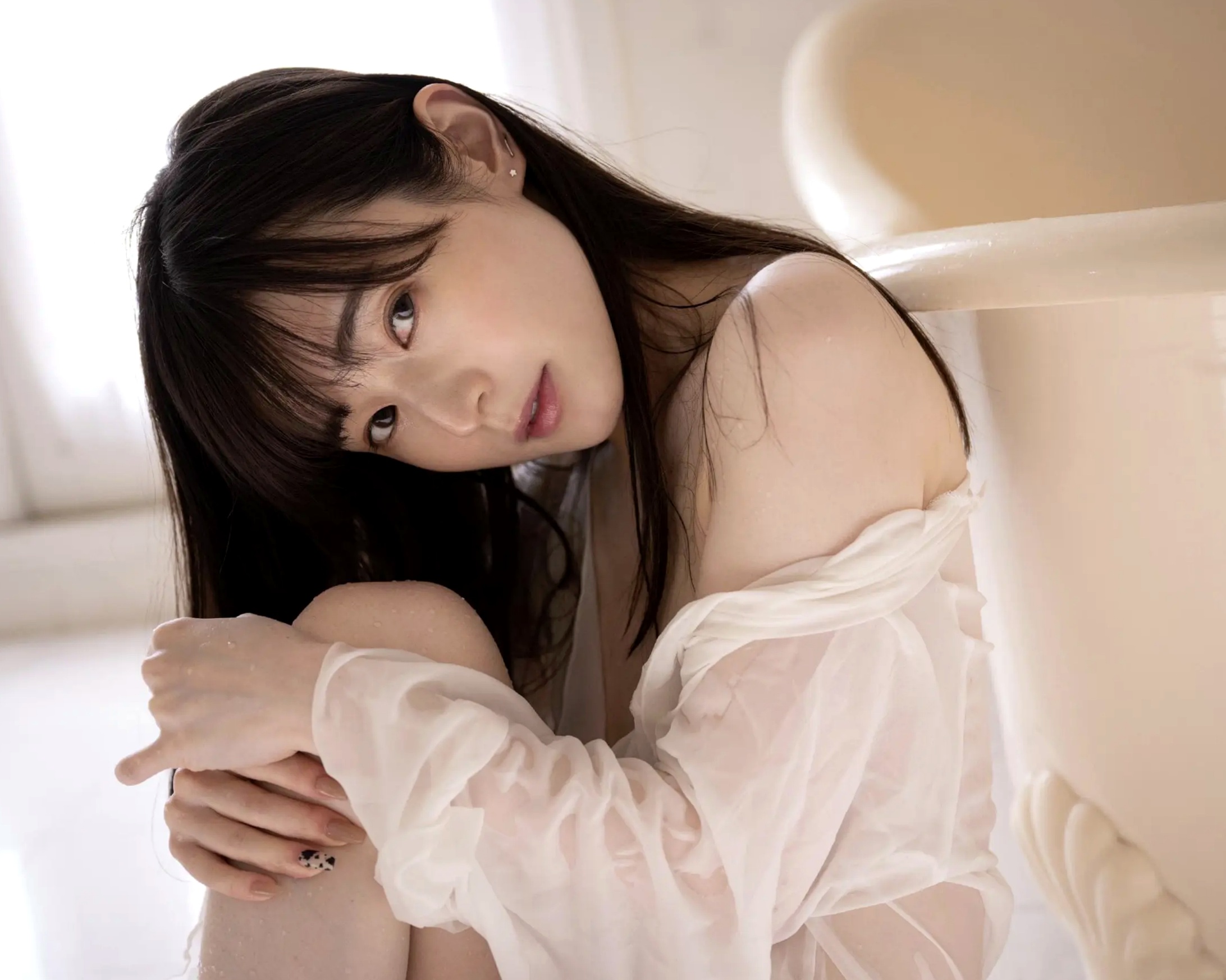 近衛りこ - きれいなひと | 日系清新白色蕾丝内衣居家私房写真