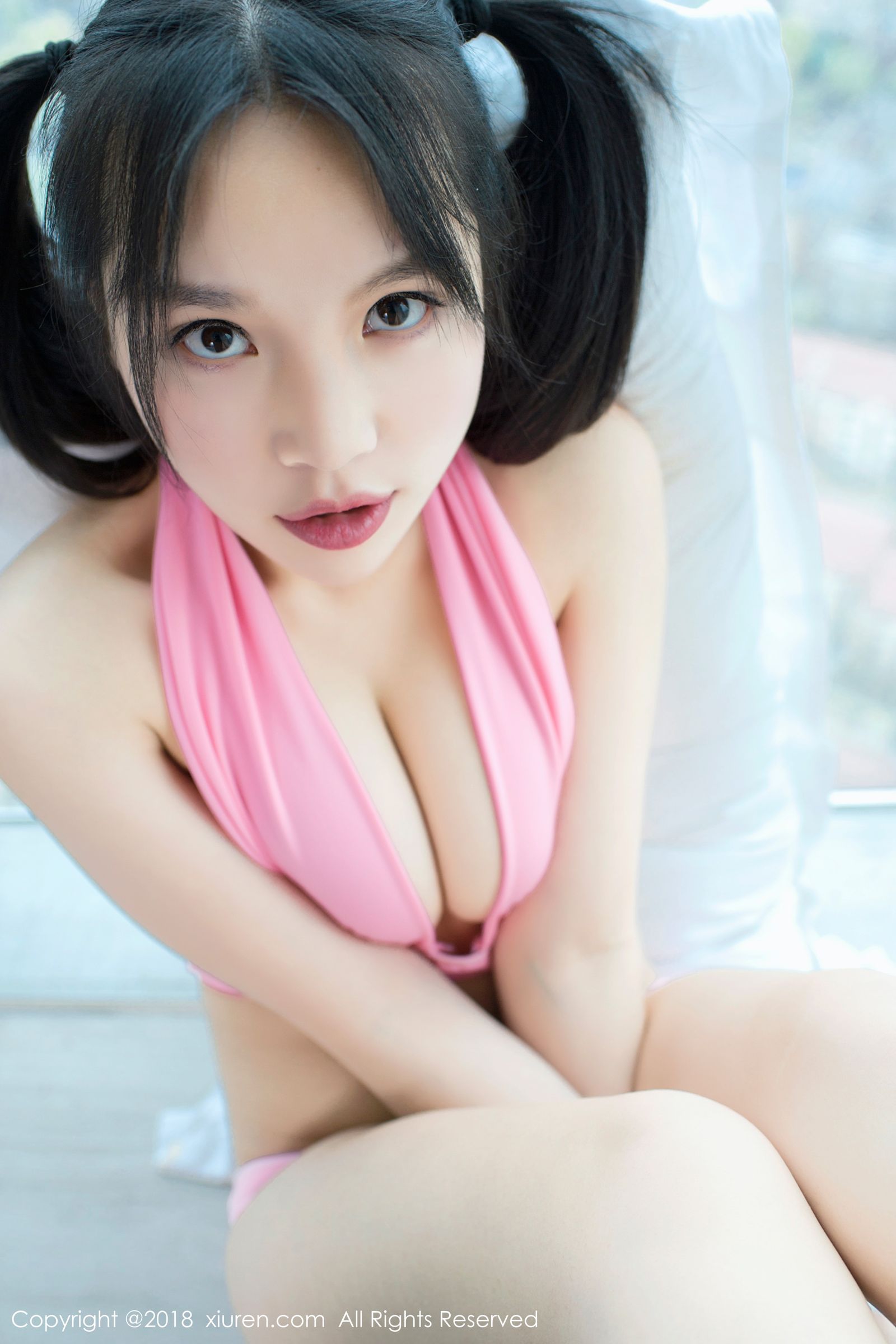 日系童颜美女小纯子 黑色蕾丝半透明学生