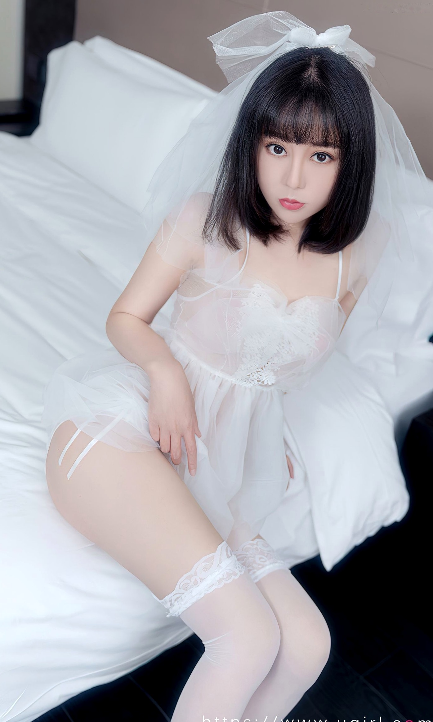 Gallery - UGirlsApp尤果圈 - Chiness Model 爱尤物 - Love Beauty -2555-夏瑶-《四月里的微风》纯白蕾丝新娘装私房写真爱尤物 - Love Beauty 私房照诱惑白嫩无圣光尤物 慕晴儿女神私房照_秀色女神 - image 8