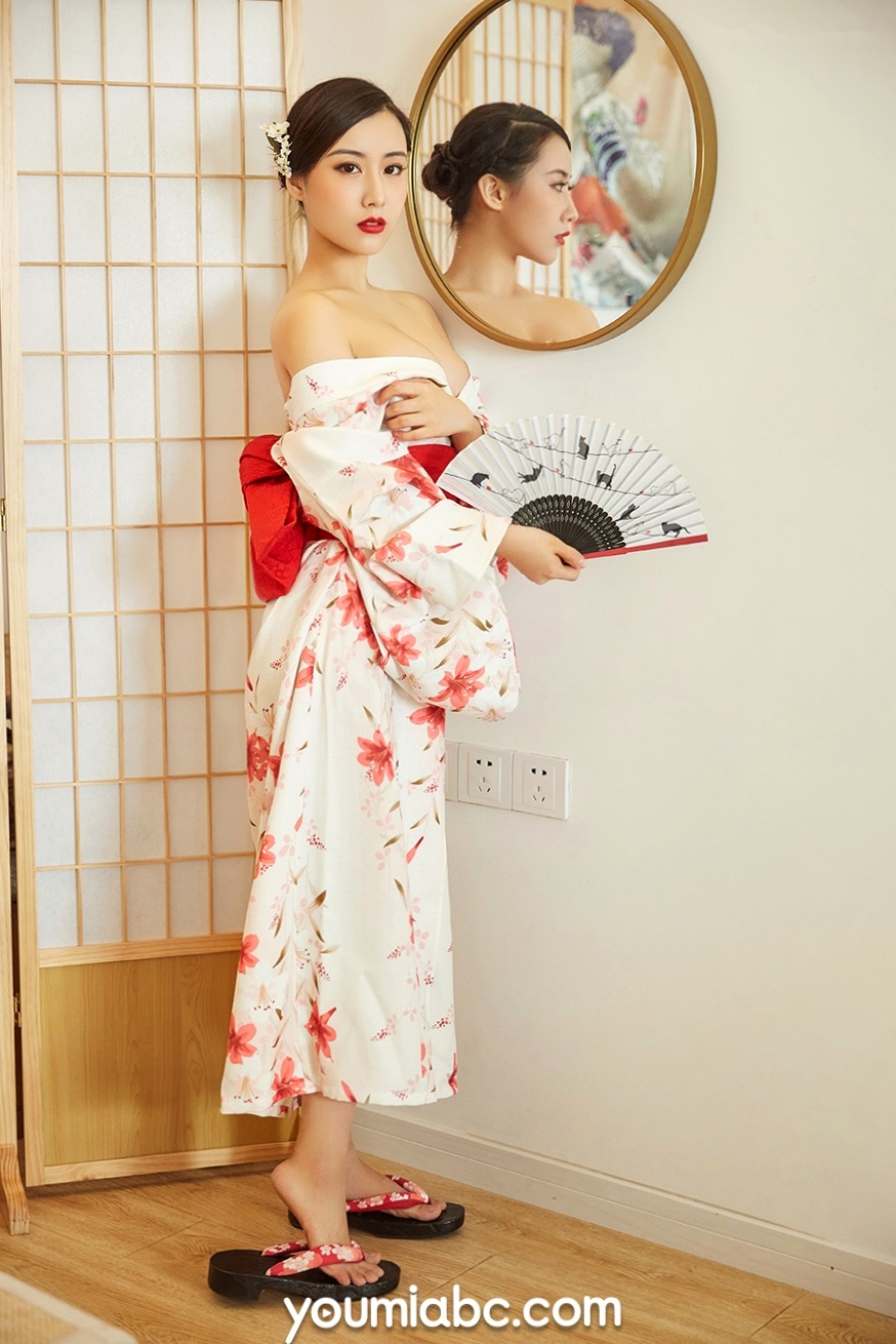 Gallery - YouMi尤蜜-小仙《和风小娇娘》：性感美女私房照，日系和服与蕾丝内衣诱惑，展现白皙丰满曲线，精品佳作。尤蜜荟 - Chiness Model 性感私房照内衣诱惑 小仙女神私房照_秀色女神 - image 14