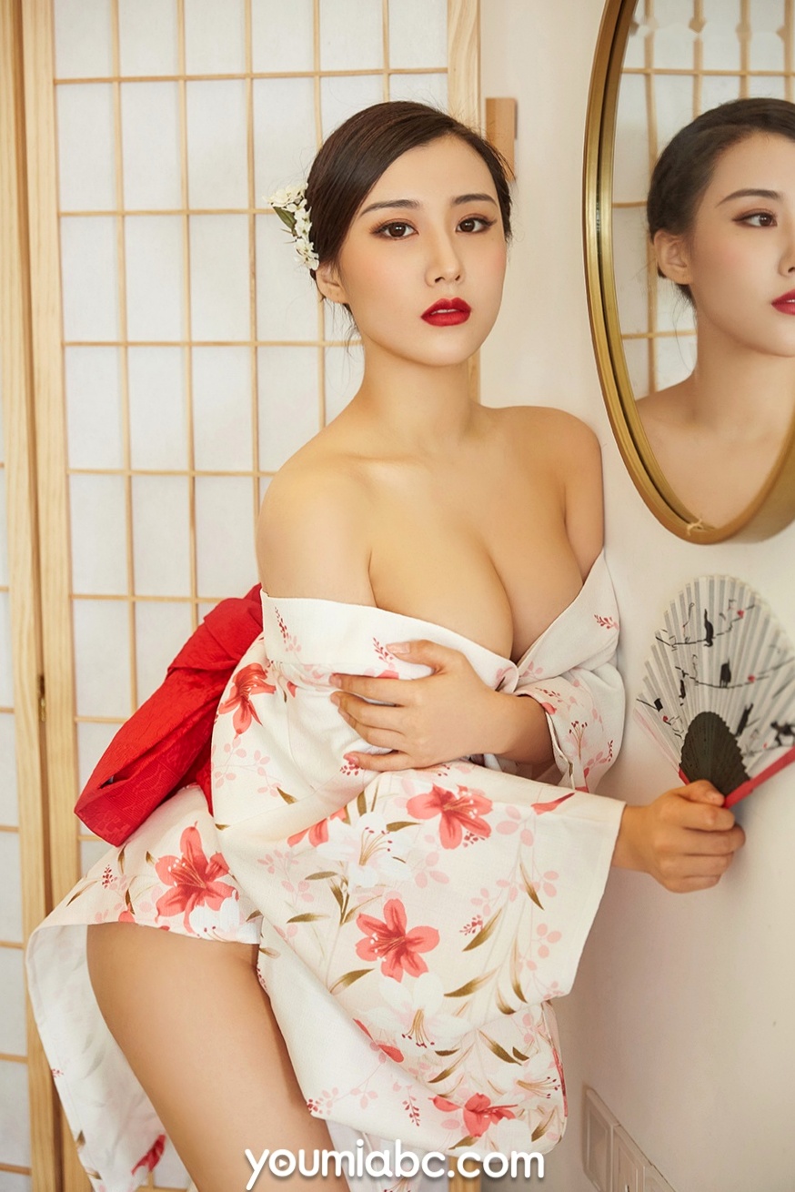 Gallery - YouMi尤蜜-小仙《和风小娇娘》：性感美女私房照，日系和服与蕾丝内衣诱惑，展现白皙丰满曲线，精品佳作。尤蜜荟 - Chiness Model 性感私房照内衣诱惑 小仙女神私房照_秀色女神 - image 17