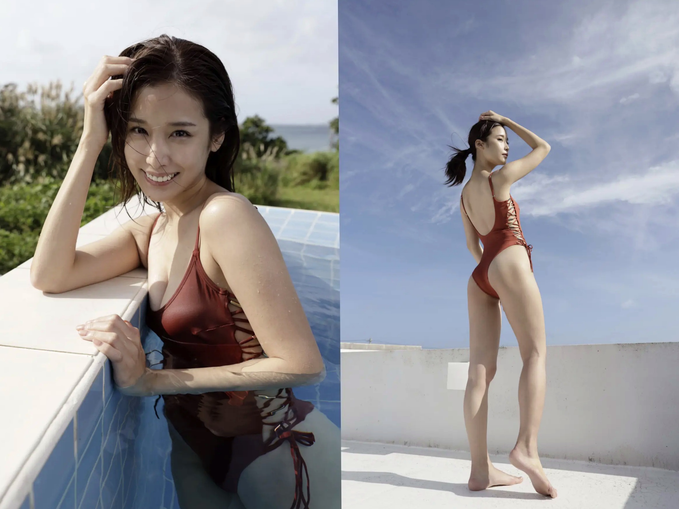 益田アンナ 性感居家内衣与海边比基尼写真 - ミスFLASH2021グランプリ