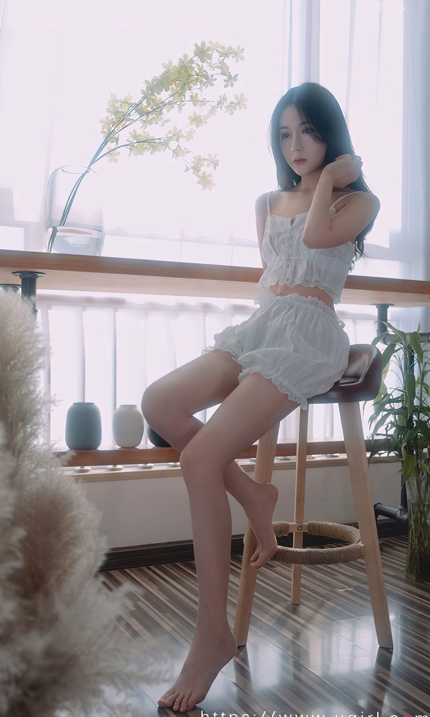 Gallery - 尤果圈 - Chiness Model -茯苓《春心》私房写真，清纯少女居家风格，轻柔蕾丝家居服清新治愈，温柔慵懒尽显爱尤物 - Love Beauty 清新私房照治愈系家居尤果网 - Chiness Model  茯苓女神私房照_秀色女神 - image 5