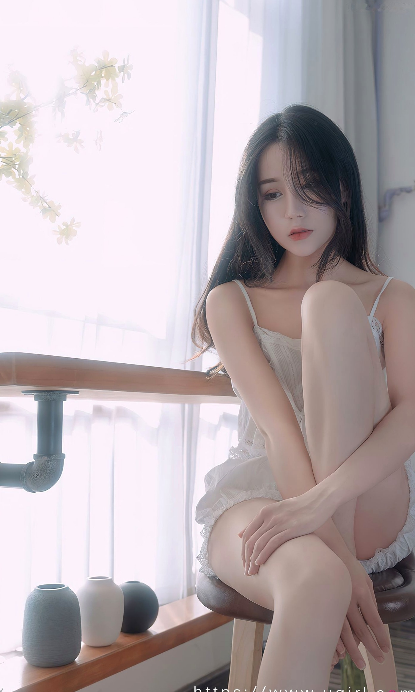 Gallery - 尤果圈 - Chiness Model -茯苓《春心》私房写真，清纯少女居家风格，轻柔蕾丝家居服清新治愈，温柔慵懒尽显爱尤物 - Love Beauty 清新私房照治愈系家居尤果网 - Chiness Model  茯苓女神私房照_秀色女神 - image 13