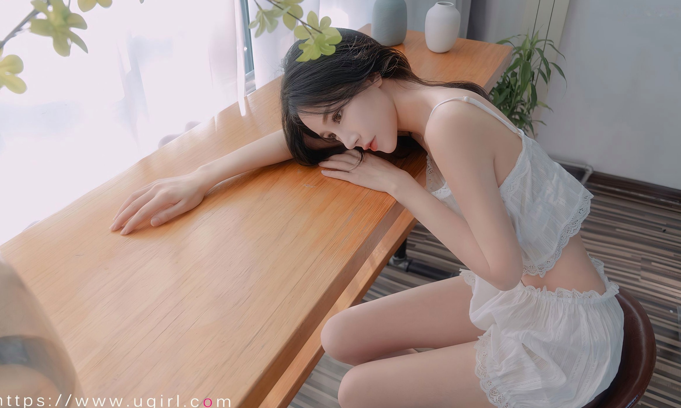 Gallery - 尤果圈 - Chiness Model -茯苓《春心》私房写真，清纯少女居家风格，轻柔蕾丝家居服清新治愈，温柔慵懒尽显爱尤物 - Love Beauty 清新私房照治愈系家居尤果网 - Chiness Model  茯苓女神私房照_秀色女神 - image 22