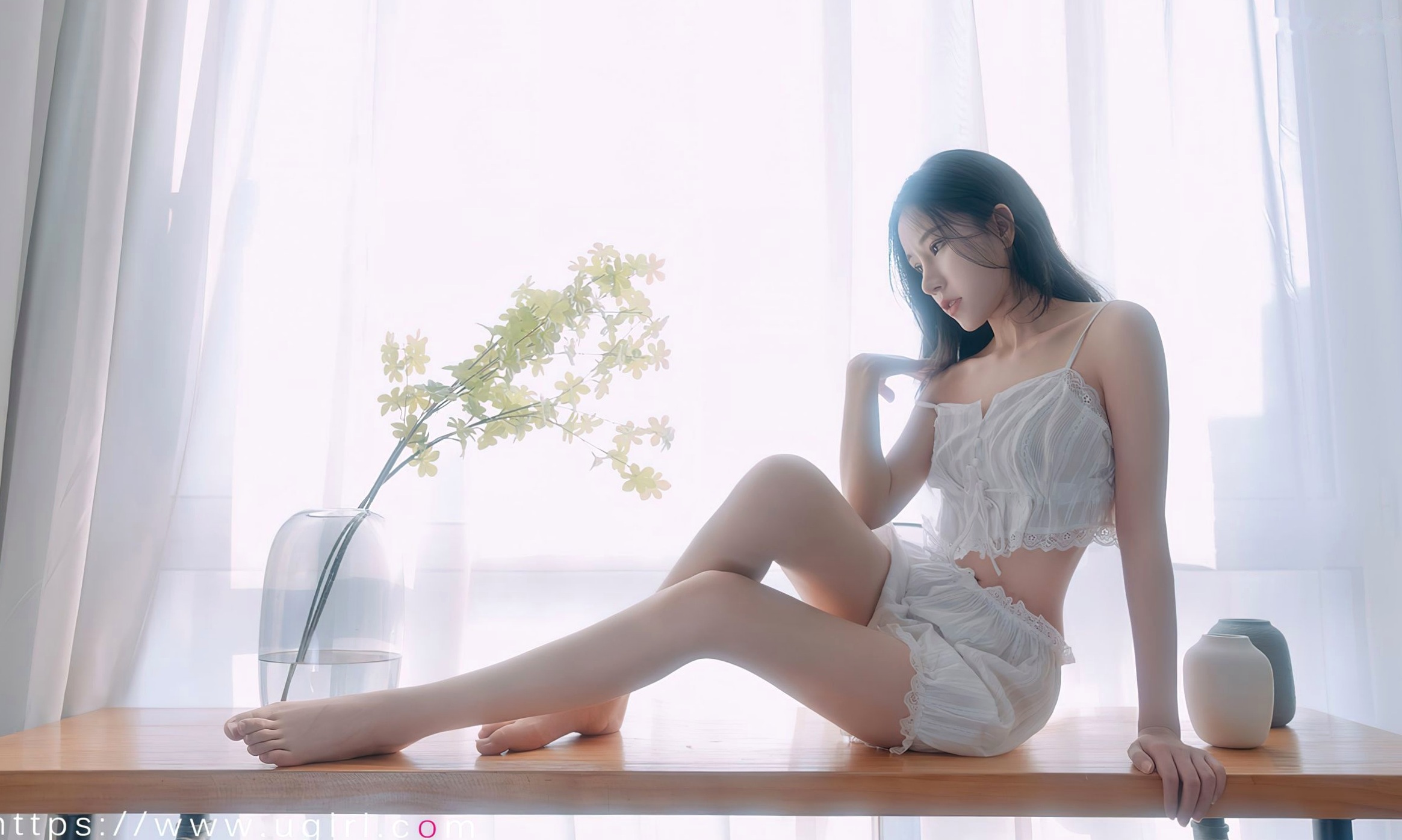 Gallery - 尤果圈 - Chiness Model -茯苓《春心》私房写真，清纯少女居家风格，轻柔蕾丝家居服清新治愈，温柔慵懒尽显爱尤物 - Love Beauty 清新私房照治愈系家居尤果网 - Chiness Model  茯苓女神私房照_秀色女神 - image 28