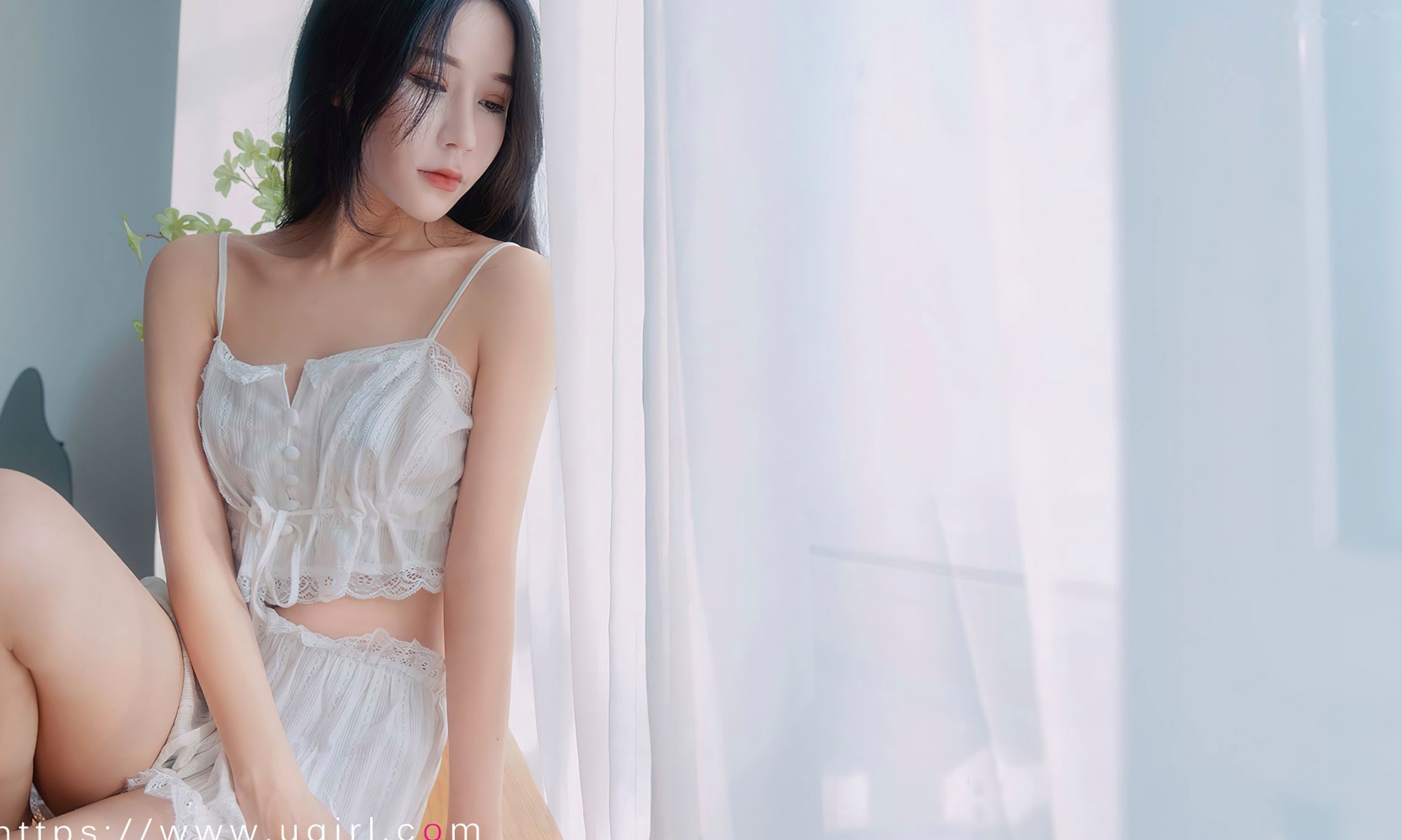 Gallery - 尤果圈 - Chiness Model -茯苓《春心》私房写真，清纯少女居家风格，轻柔蕾丝家居服清新治愈，温柔慵懒尽显爱尤物 - Love Beauty 清新私房照治愈系家居尤果网 - Chiness Model  茯苓女神私房照_秀色女神 - image 31