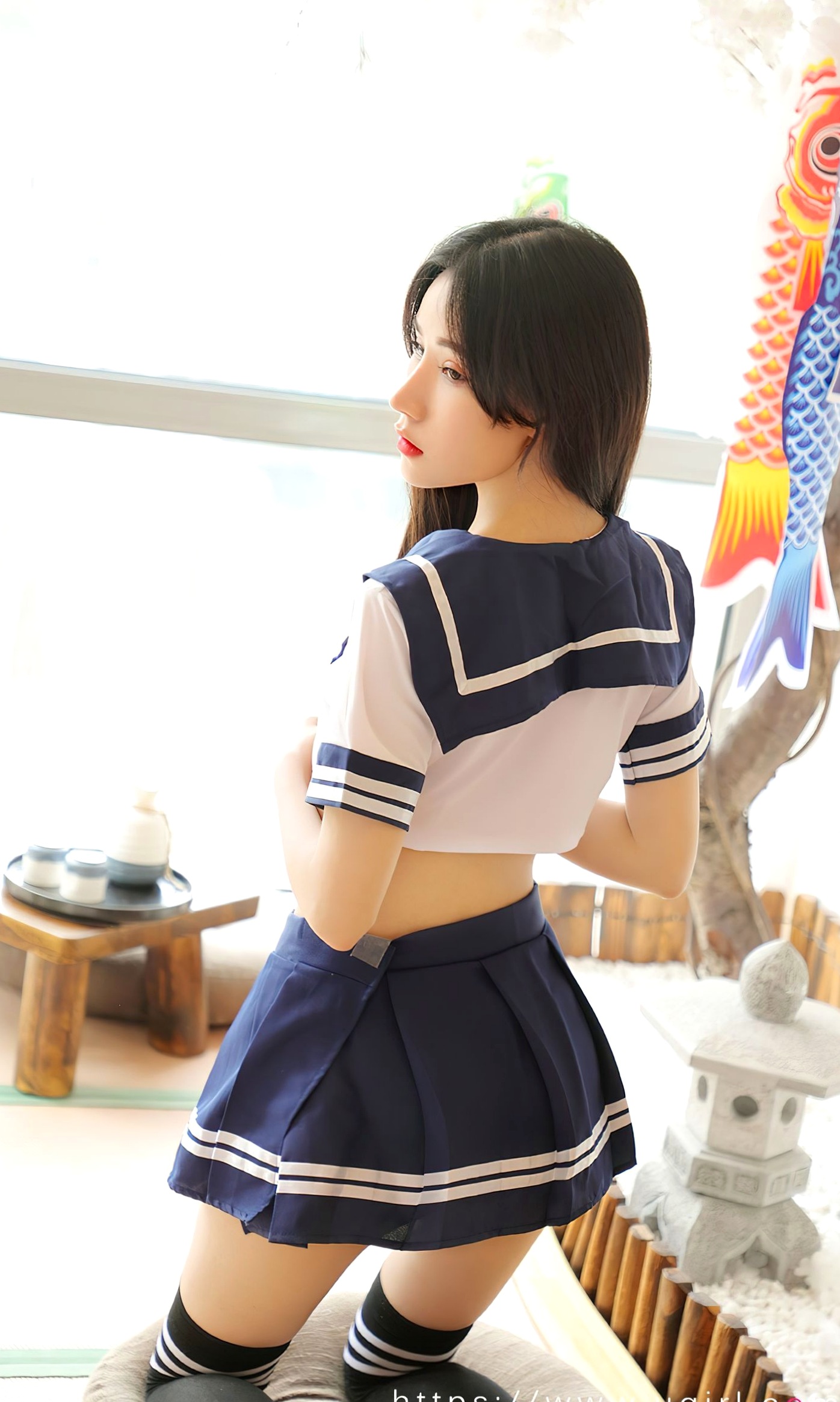 Gallery - UGirlsApp尤果圈 - Chiness Model 爱尤物 - Love Beauty -2524-茯苓-《心之弦》日系JK水手服写真，室内清纯与性感诱惑私房精选爱尤物 - Love Beauty 校服清纯诱惑私房照性感 茯苓女神私房照_秀色女神 - image 10