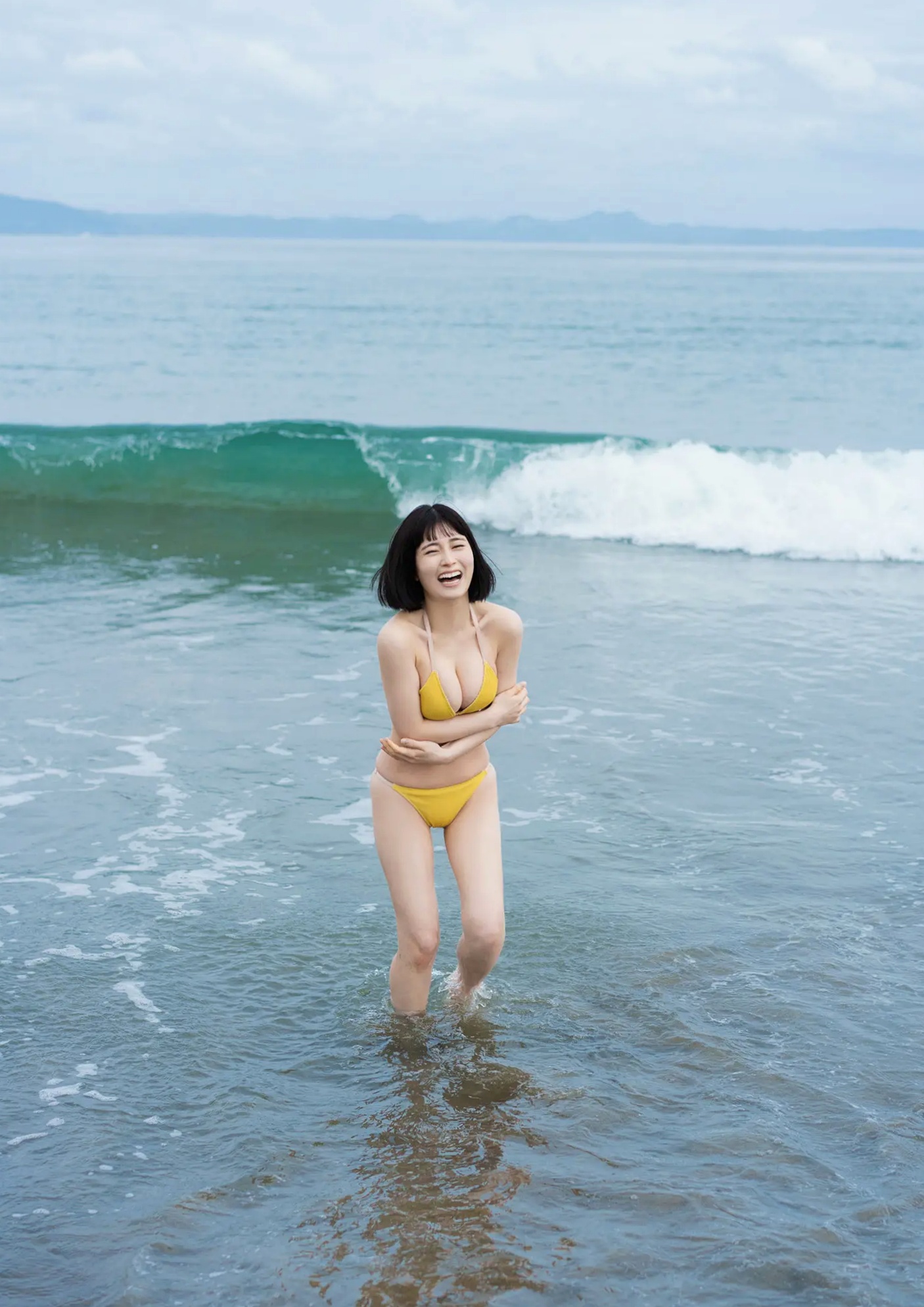 大久保桜子 - Gテレデジタル！[44P] 海边沙滩黄色比基尼性感清纯写真