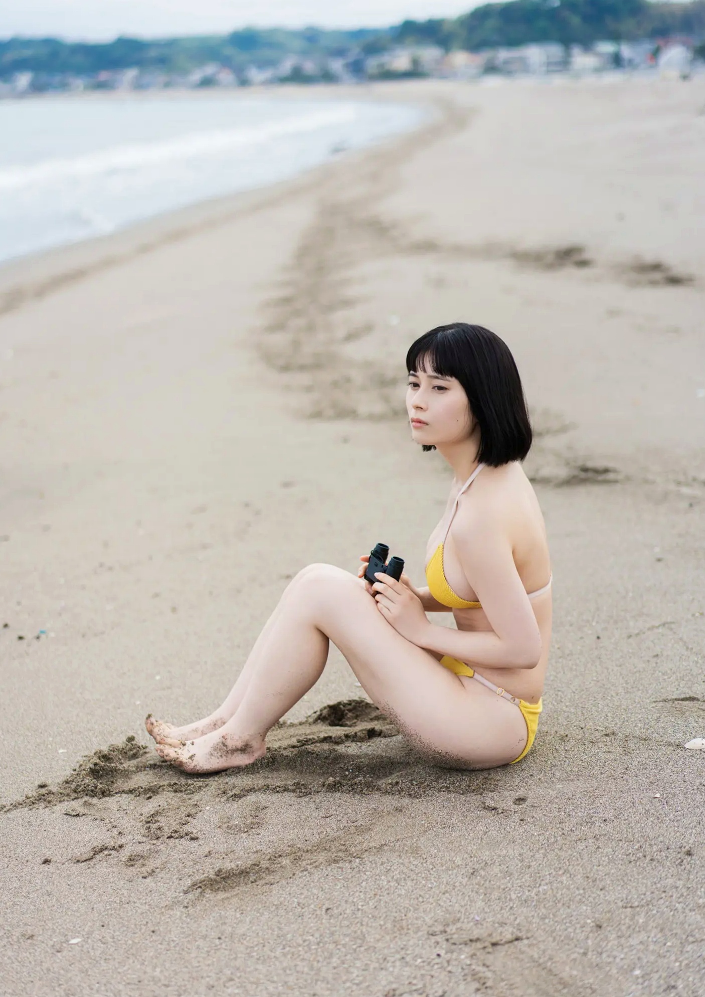 大久保桜子 - Gテレデジタル！[44P] 海边沙滩黄色比基尼性感清纯写真