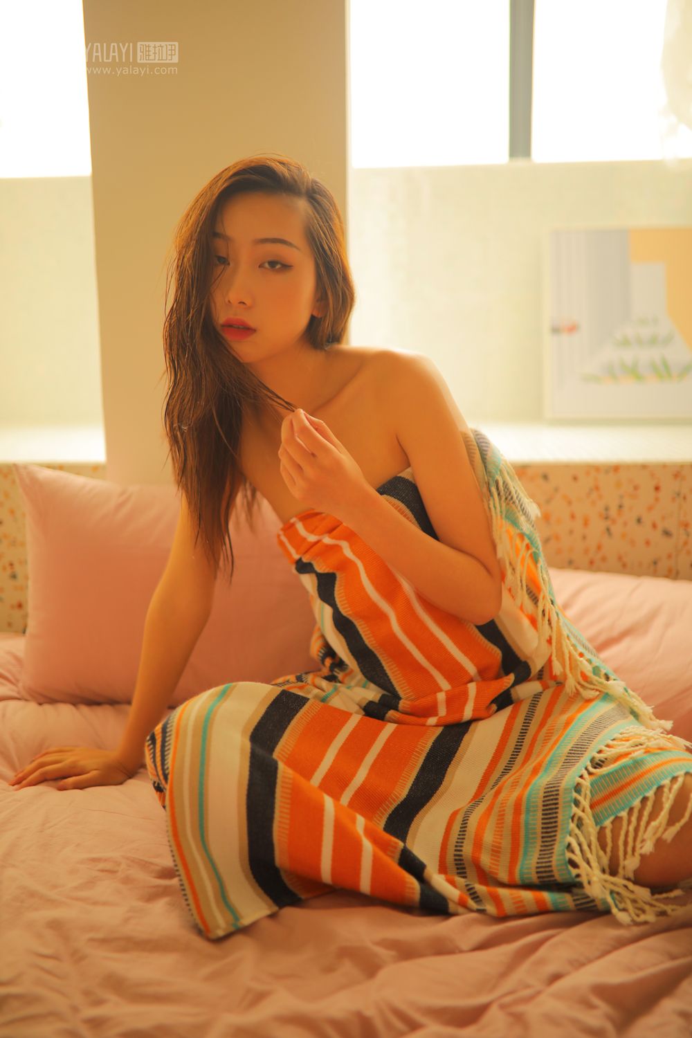 [YALAYI雅拉伊]高清写真图 2019.07.21 Vol.345 慵懒双人床 晓琪
