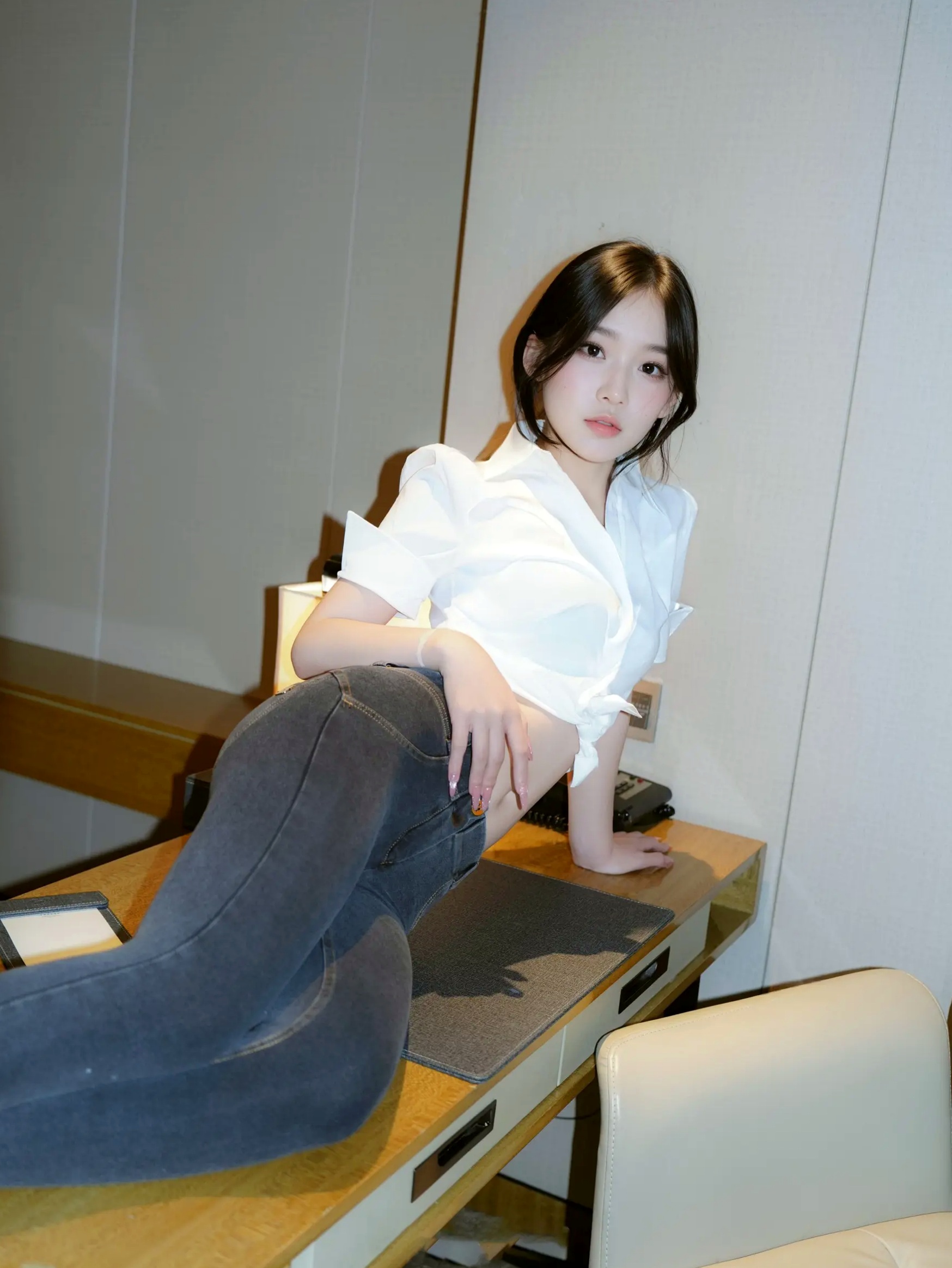 Gallery - 汁汁 - 实习期女秘书，职场OL制服与私房内衣双重诱惑 [87P]制服诱惑私房照性感气质清纯内衣 汁汁女神私房照_秀色女神 - image 40