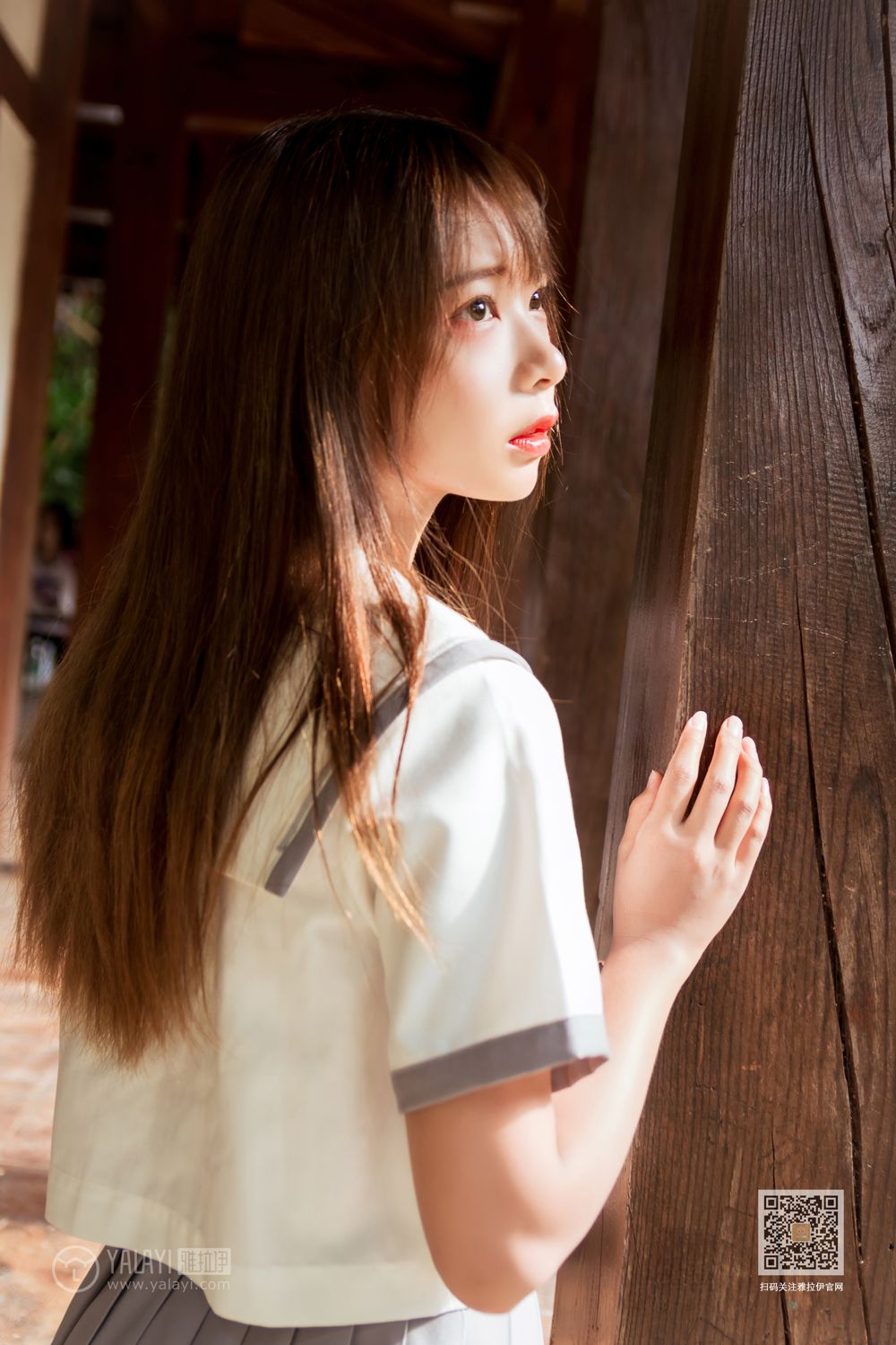 [YALAYI雅拉伊]高清写真图 2019.11.22 No.471 越秀百褶裙少女 阿禾