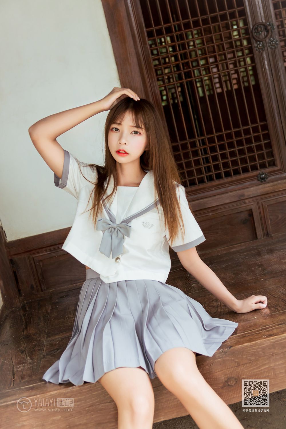 [YALAYI雅拉伊]高清写真图 2019.11.22 No.471 越秀百褶裙少女 阿禾