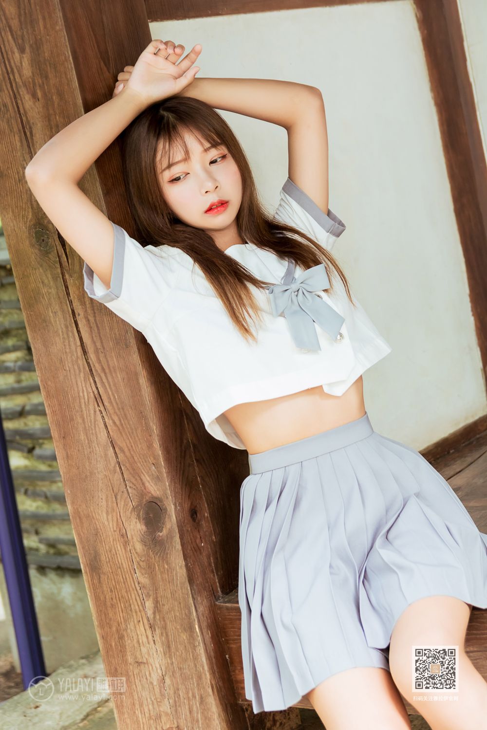 [YALAYI雅拉伊]高清写真图 2019.11.22 No.471 越秀百褶裙少女 阿禾