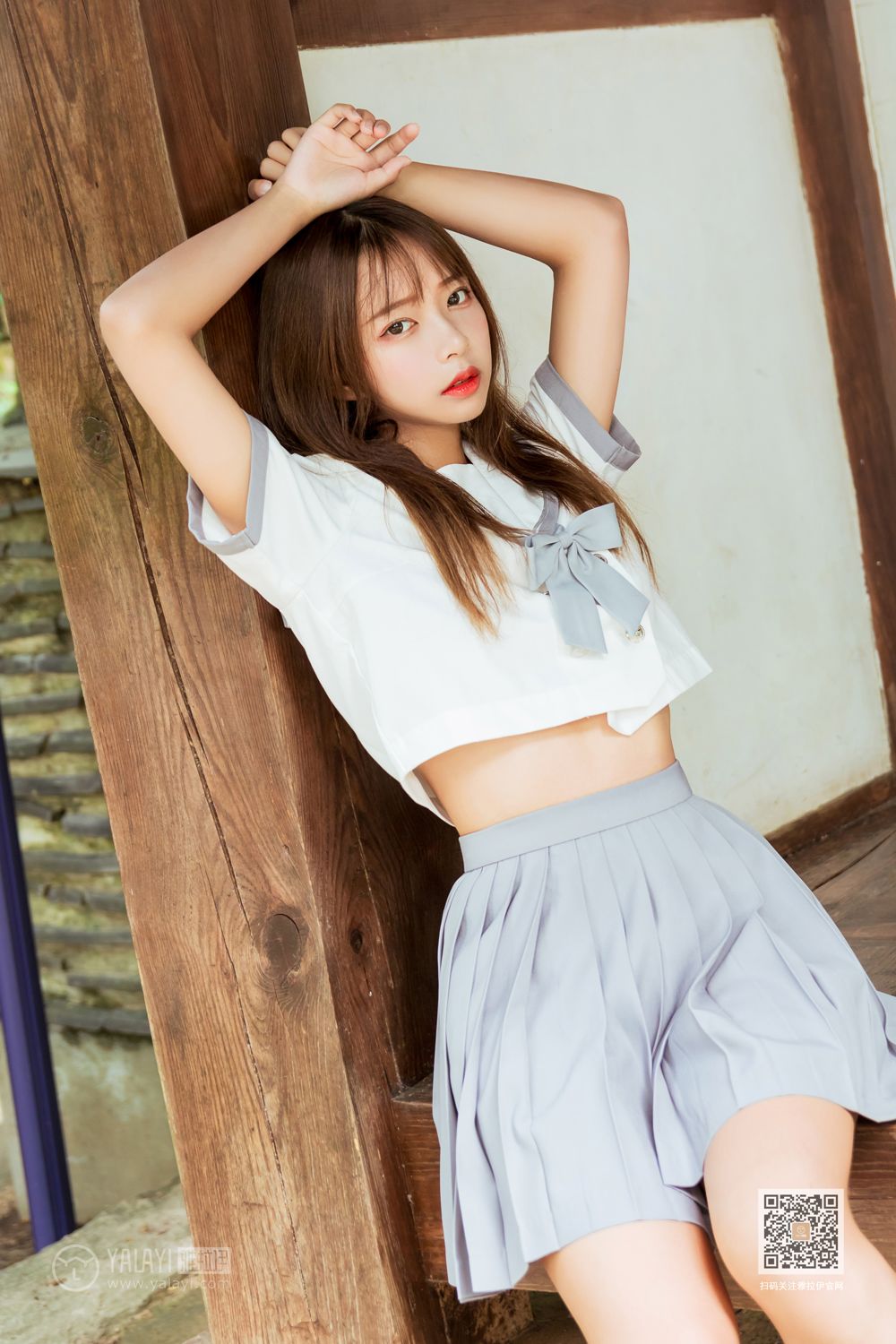 [YALAYI雅拉伊]高清写真图 2019.11.22 No.471 越秀百褶裙少女 阿禾