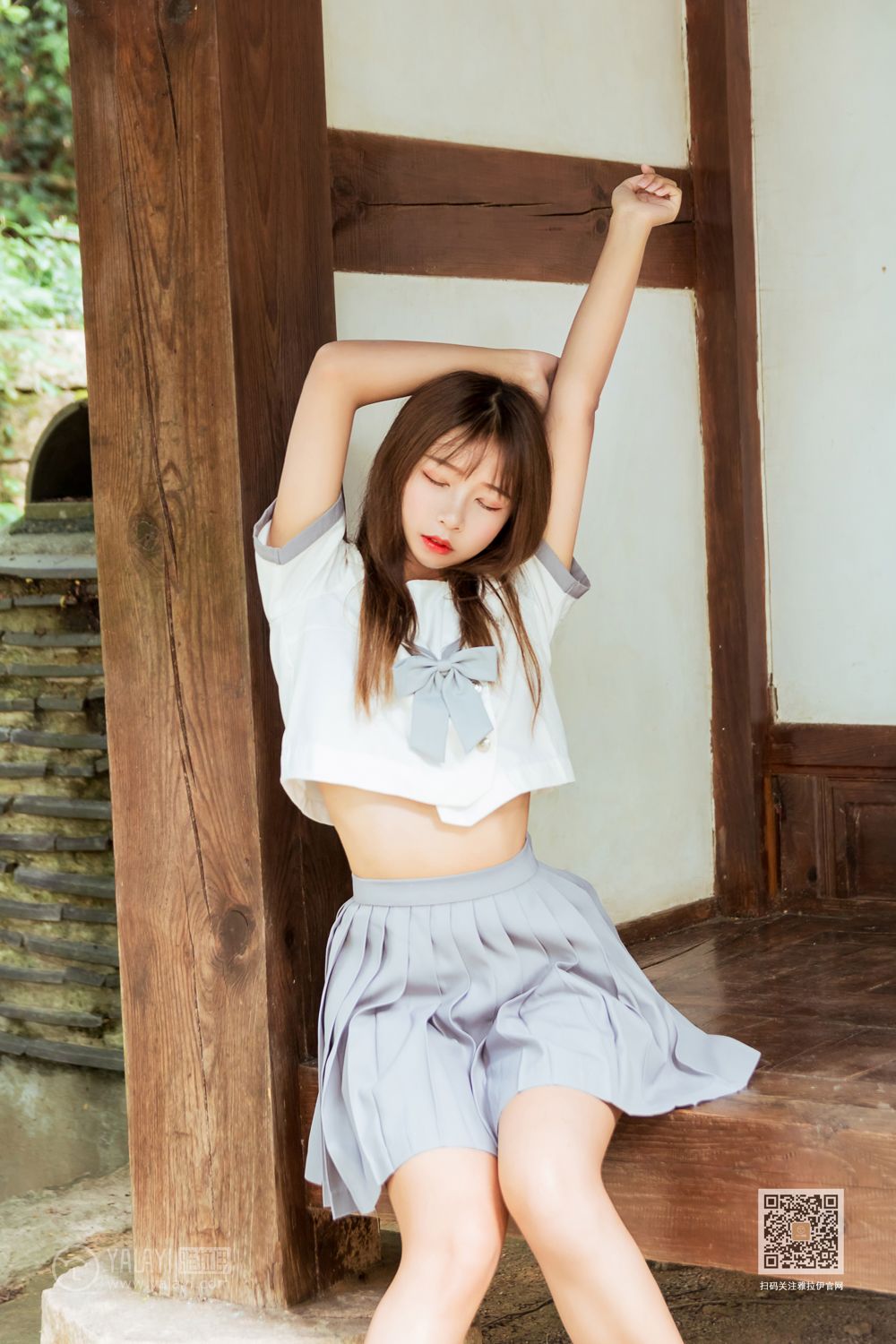 [YALAYI雅拉伊]高清写真图 2019.11.22 No.471 越秀百褶裙少女 阿禾