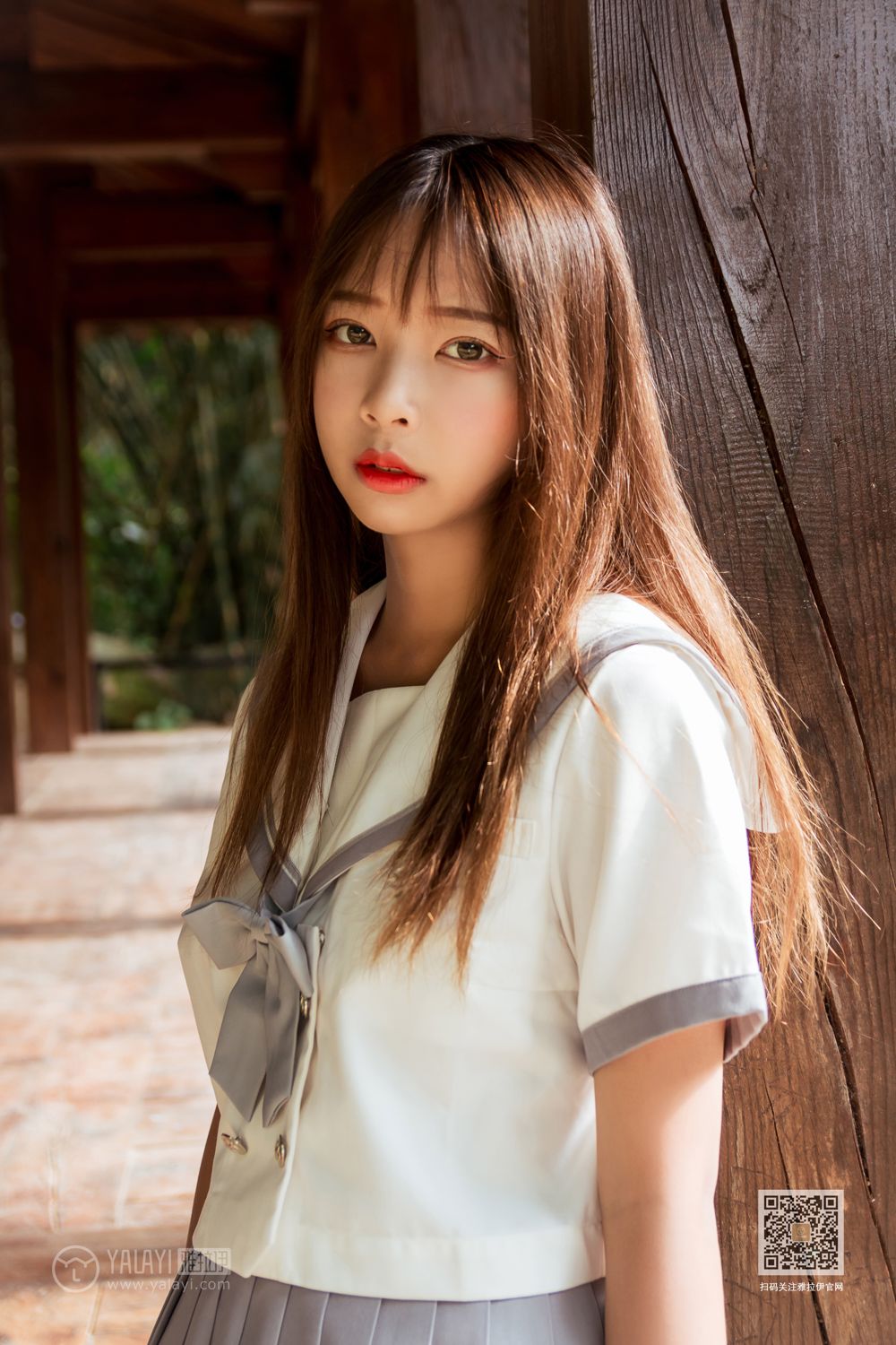 [YALAYI雅拉伊]高清写真图 2019.11.22 No.471 越秀百褶裙少女 阿禾