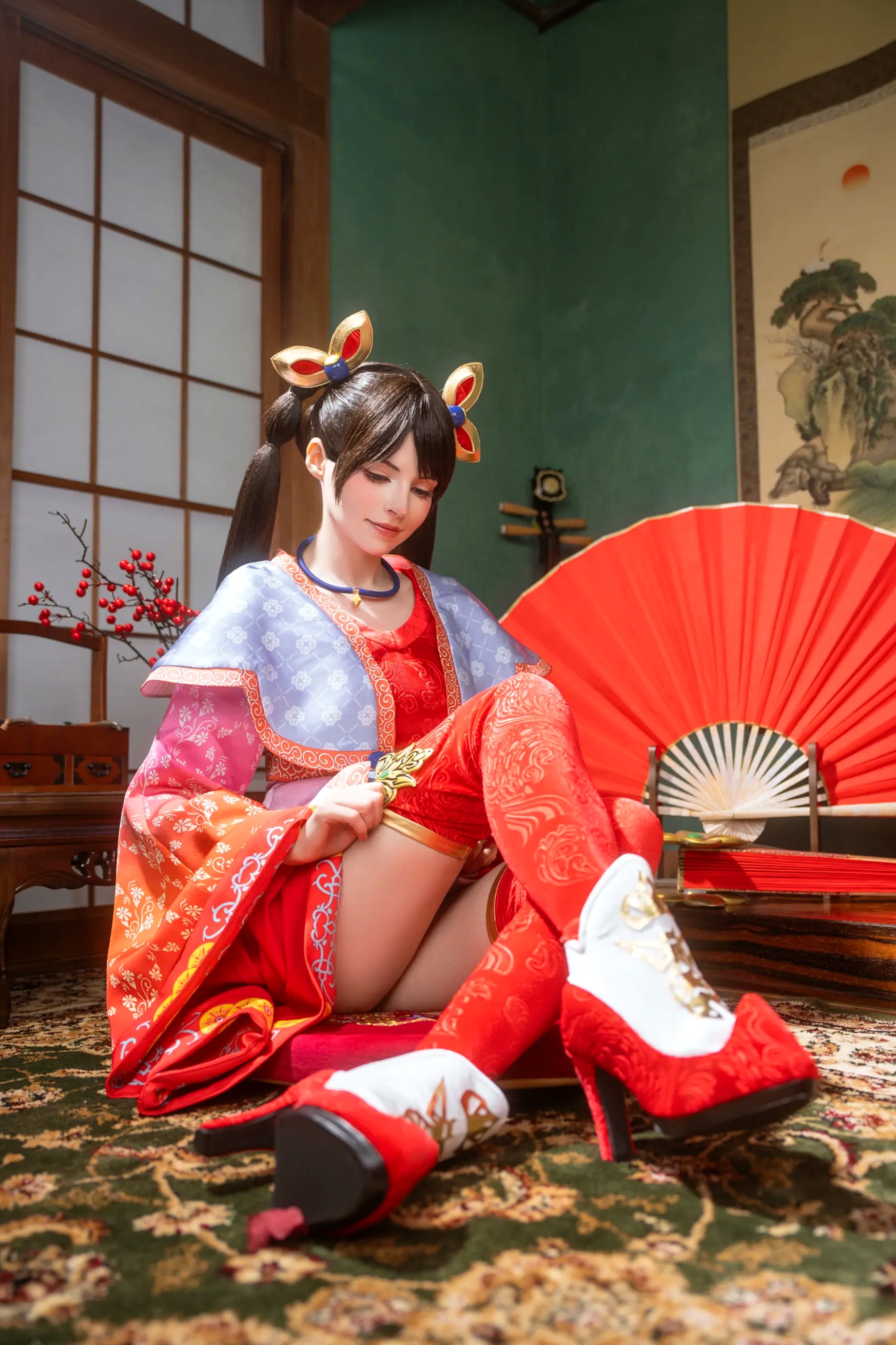 Gallery - Peach Milky大乔COSPLAY套图：绝美还原王者荣耀大乔古风造型，二次元女神气质演绎角色扮演气质女神美腿 大乔女神私房照_秀色女神 - image 3