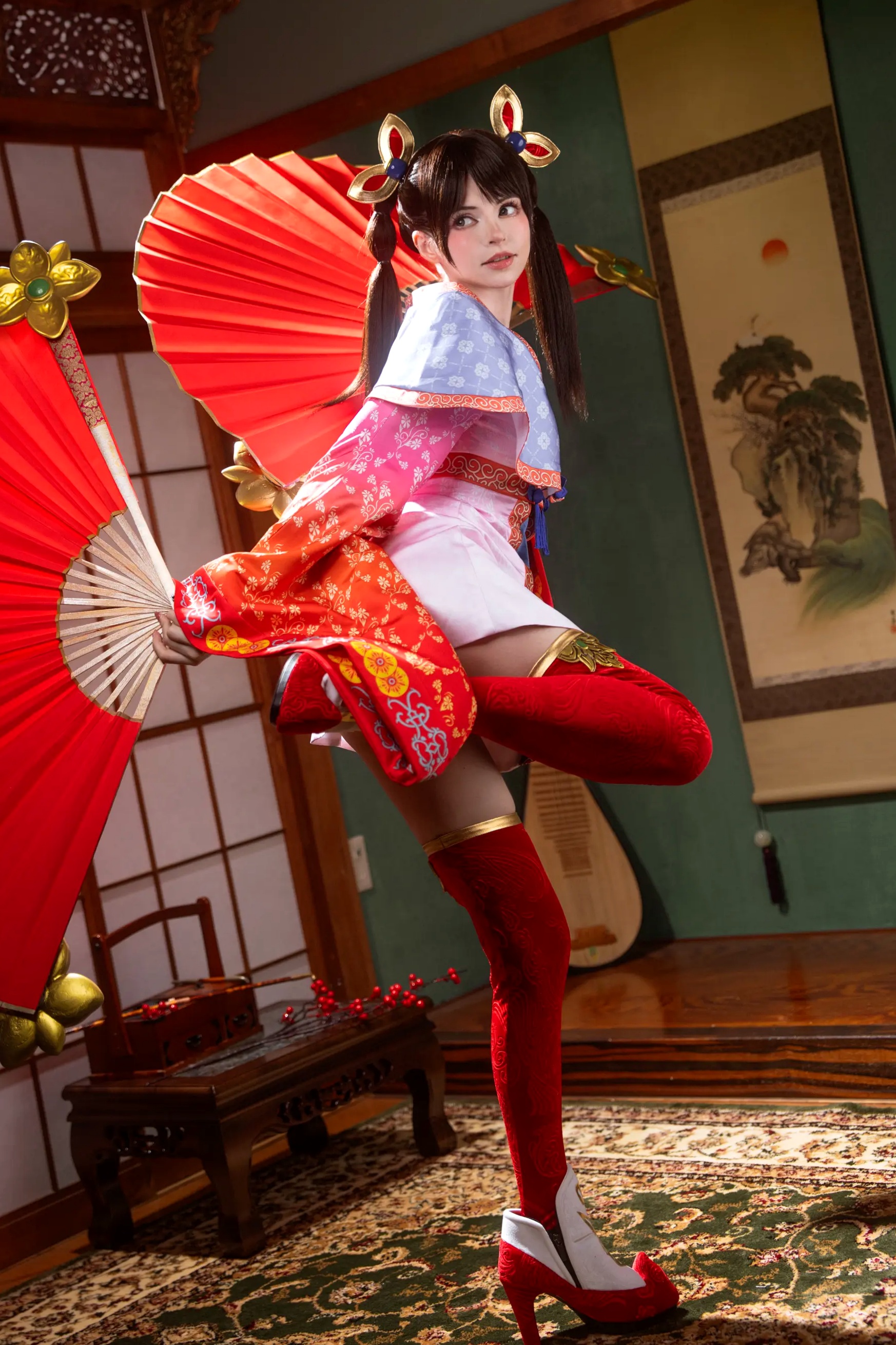 Gallery - Peach Milky大乔COSPLAY套图：绝美还原王者荣耀大乔古风造型，二次元女神气质演绎角色扮演气质女神美腿 大乔女神私房照_秀色女神 - image 9