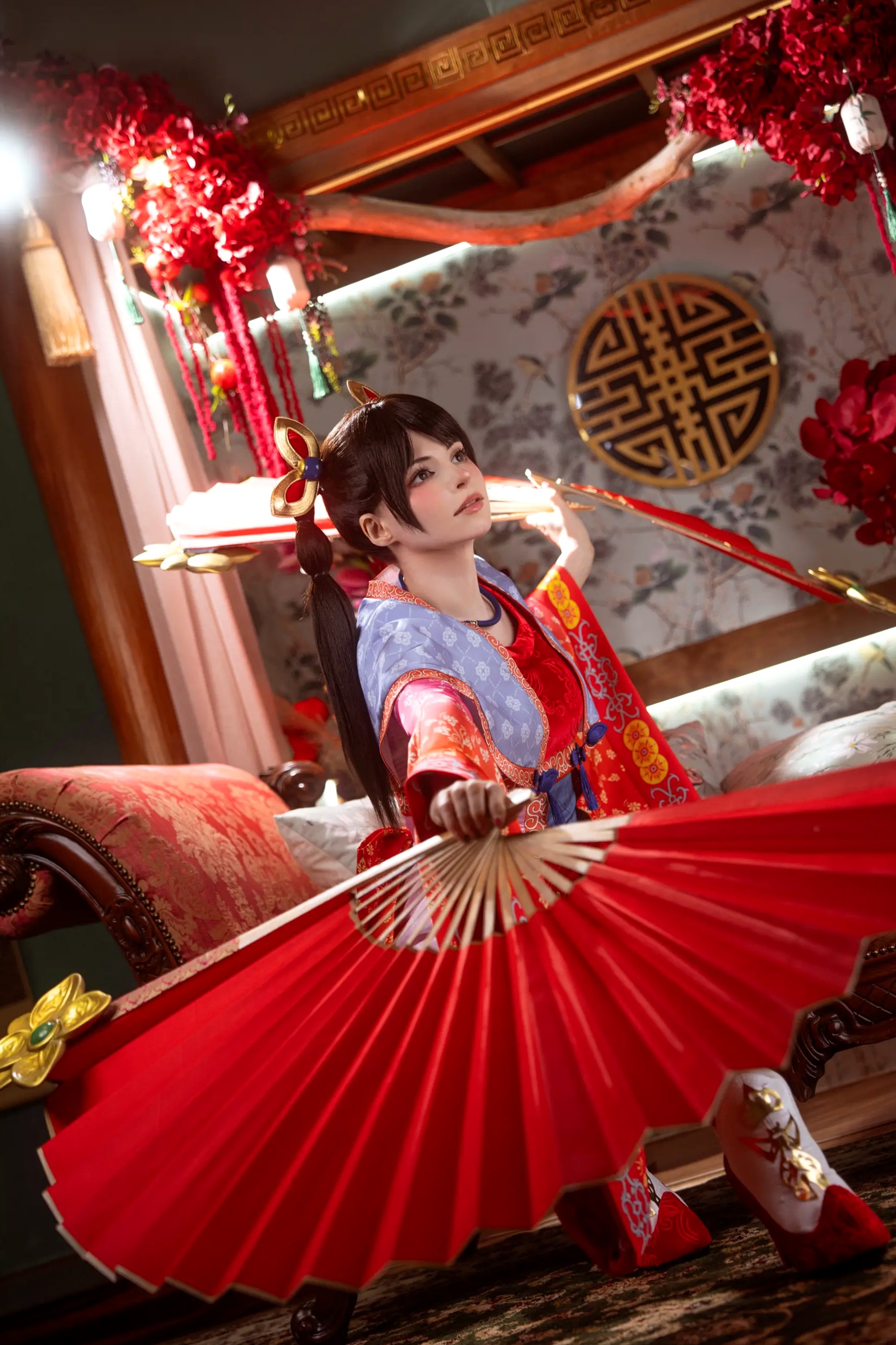 Peach Milky大乔COSPLAY套图：绝美还原王者荣耀大乔古风造型，二次元女神气质演绎