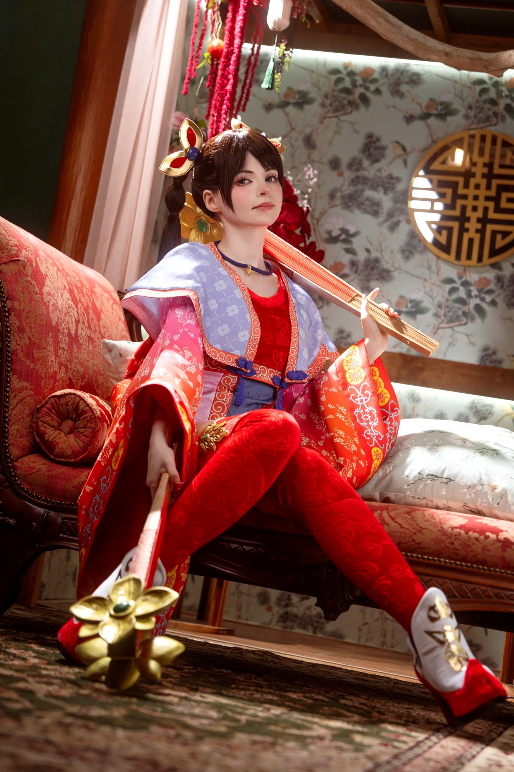 Peach Milky大乔COSPLAY套图：绝美还原王者荣耀大乔古风造型，二次元女神气质演绎