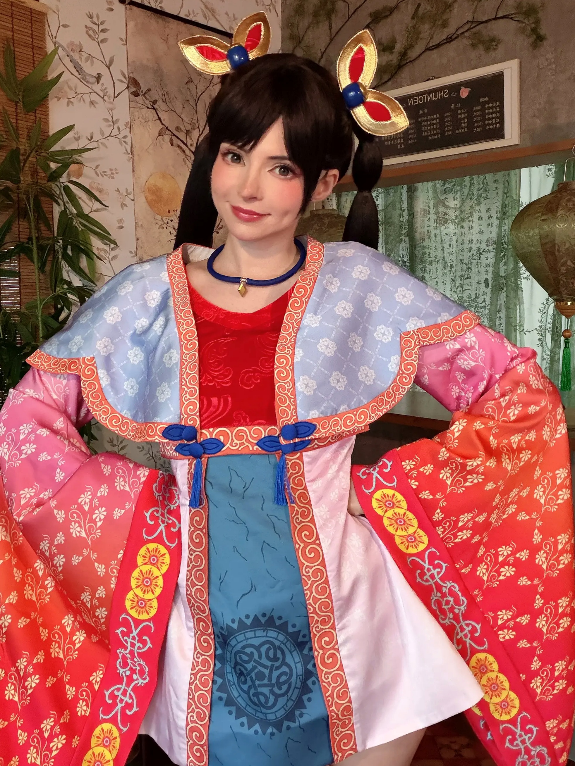 Peach Milky大乔COSPLAY套图：绝美还原王者荣耀大乔古风造型，二次元女神气质演绎