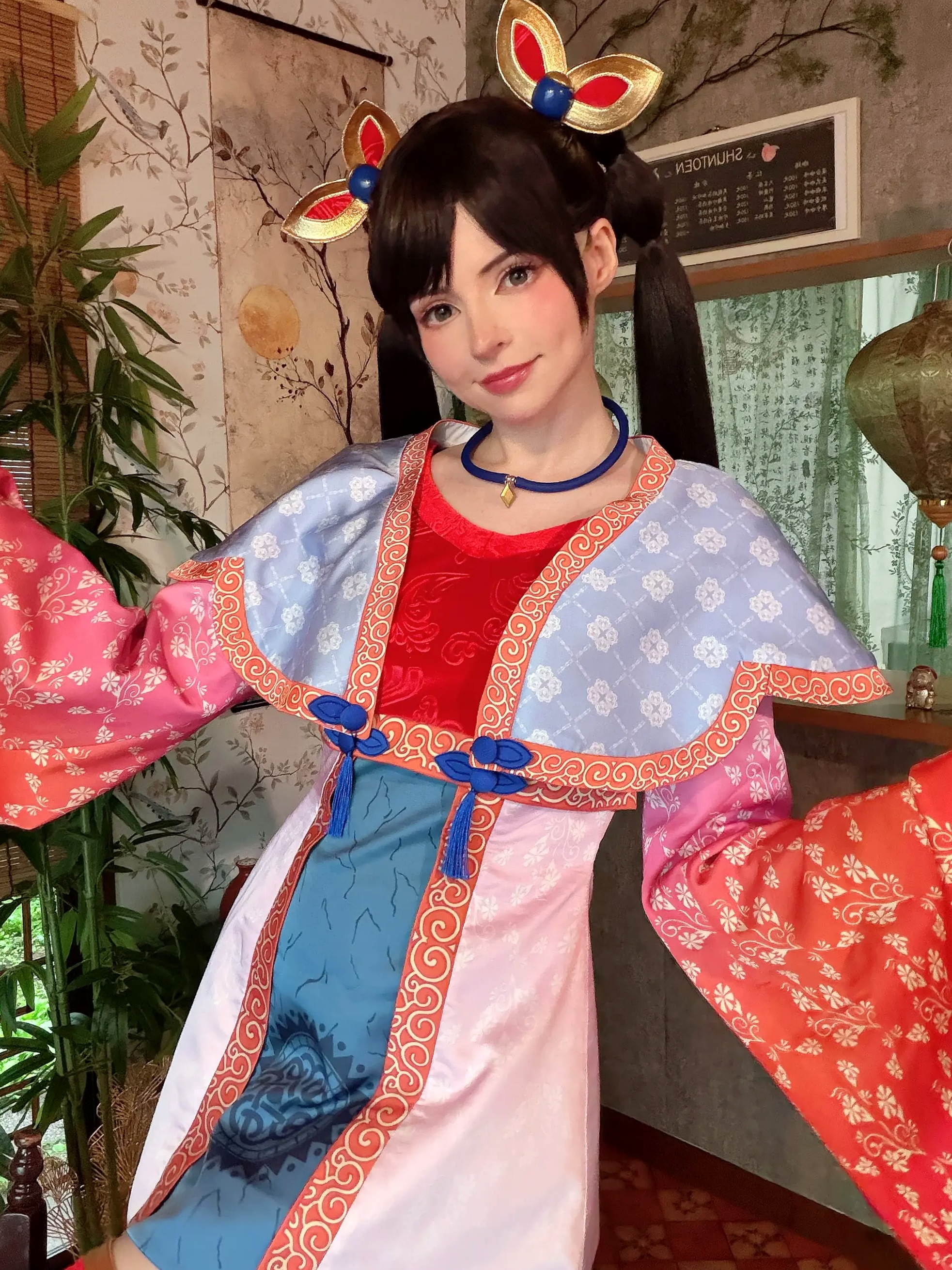 Peach Milky大乔COSPLAY套图：绝美还原王者荣耀大乔古风造型，二次元女神气质演绎