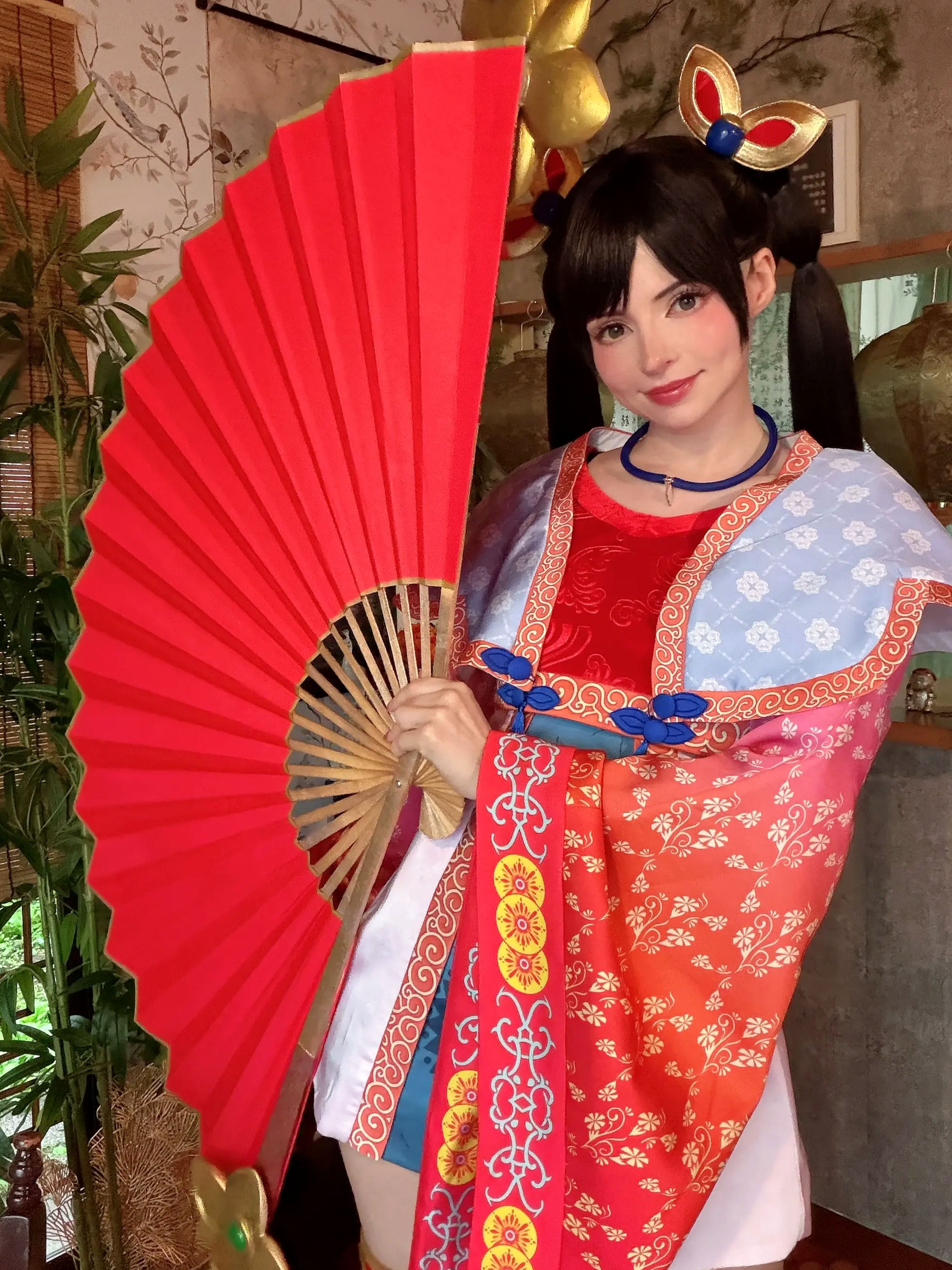 Peach Milky大乔COSPLAY套图：绝美还原王者荣耀大乔古风造型，二次元女神气质演绎