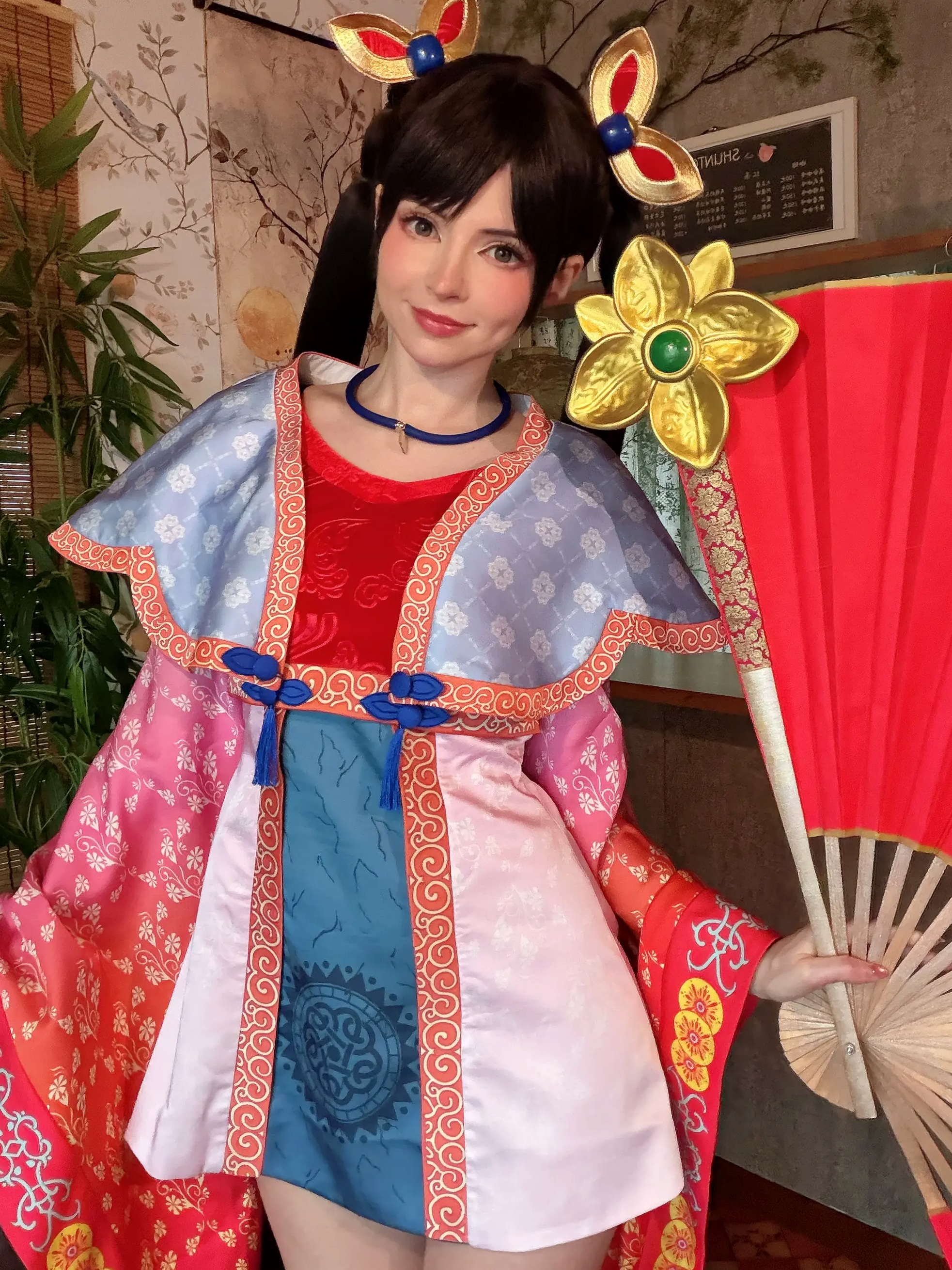 Peach Milky大乔COSPLAY套图：绝美还原王者荣耀大乔古风造型，二次元女神气质演绎