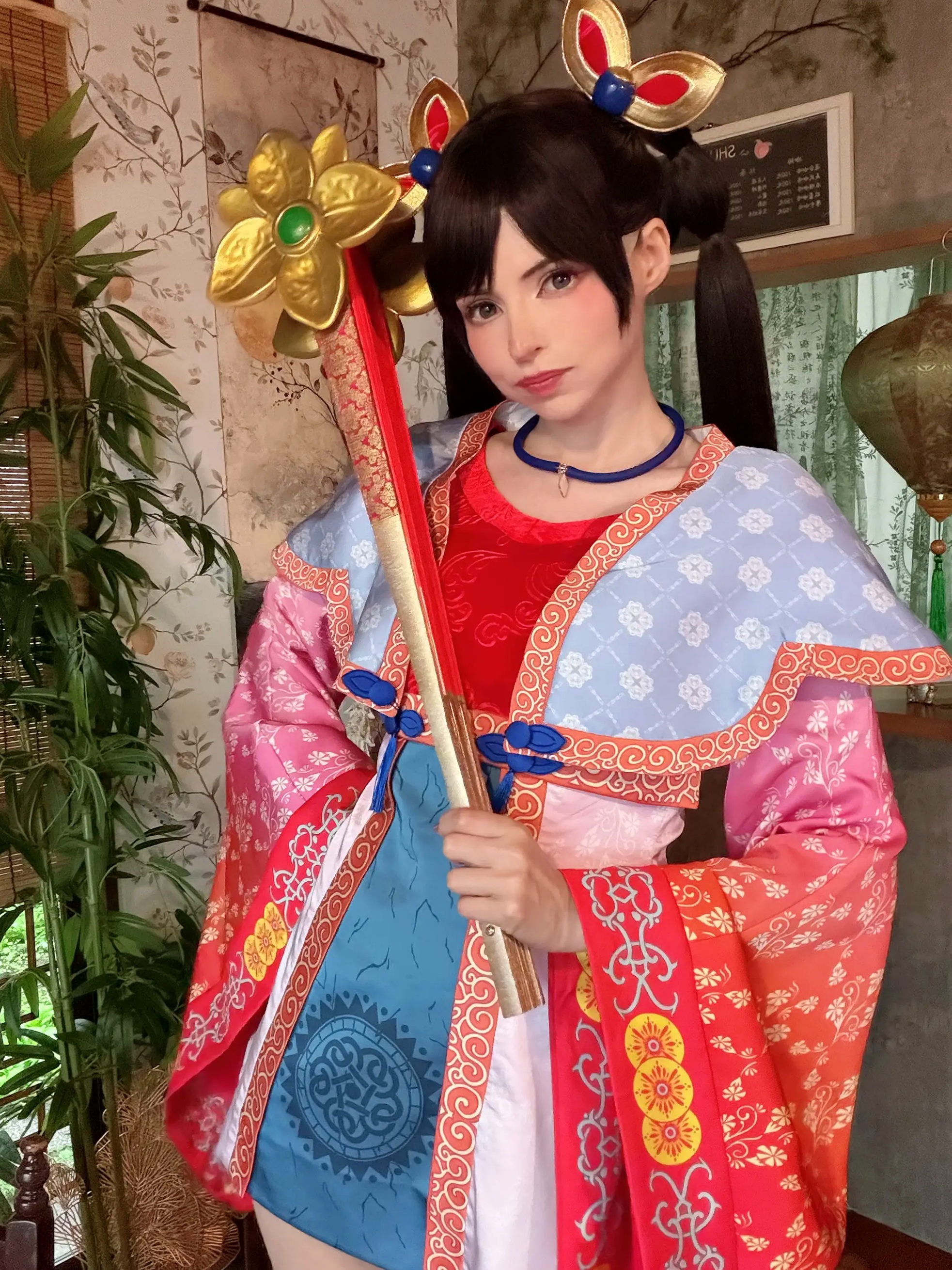 Peach Milky大乔COSPLAY套图：绝美还原王者荣耀大乔古风造型，二次元女神气质演绎