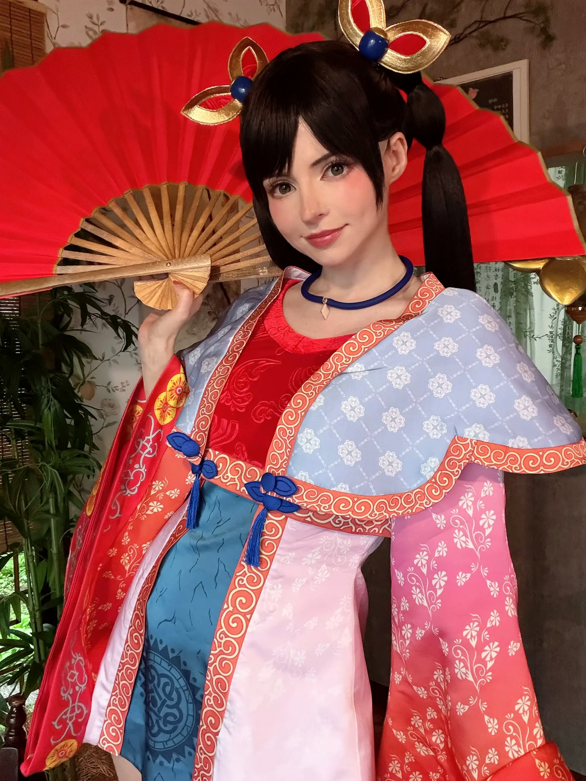 Peach Milky大乔COSPLAY套图：绝美还原王者荣耀大乔古风造型，二次元女神气质演绎