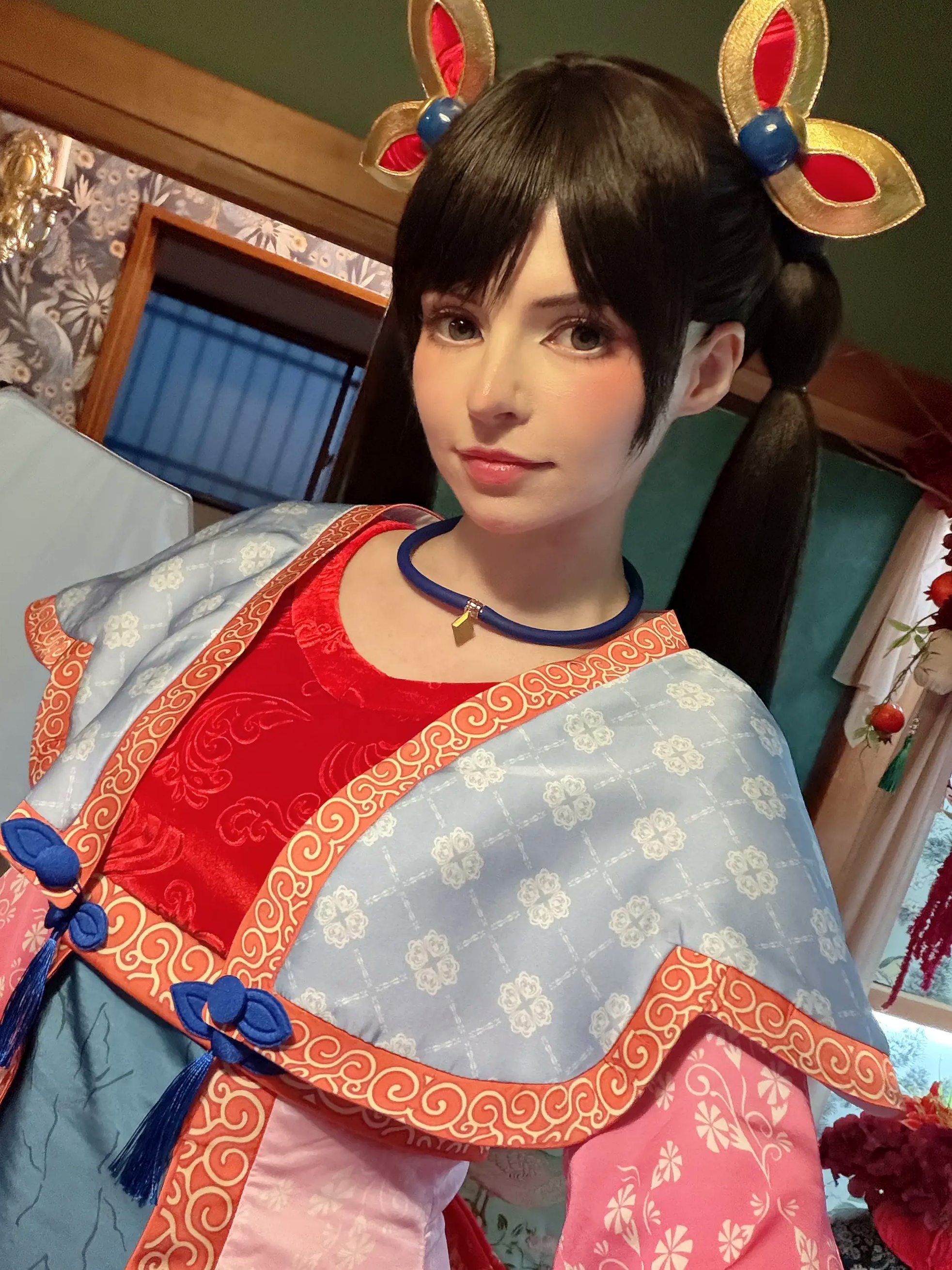 Peach Milky大乔COSPLAY套图：绝美还原王者荣耀大乔古风造型，二次元女神气质演绎