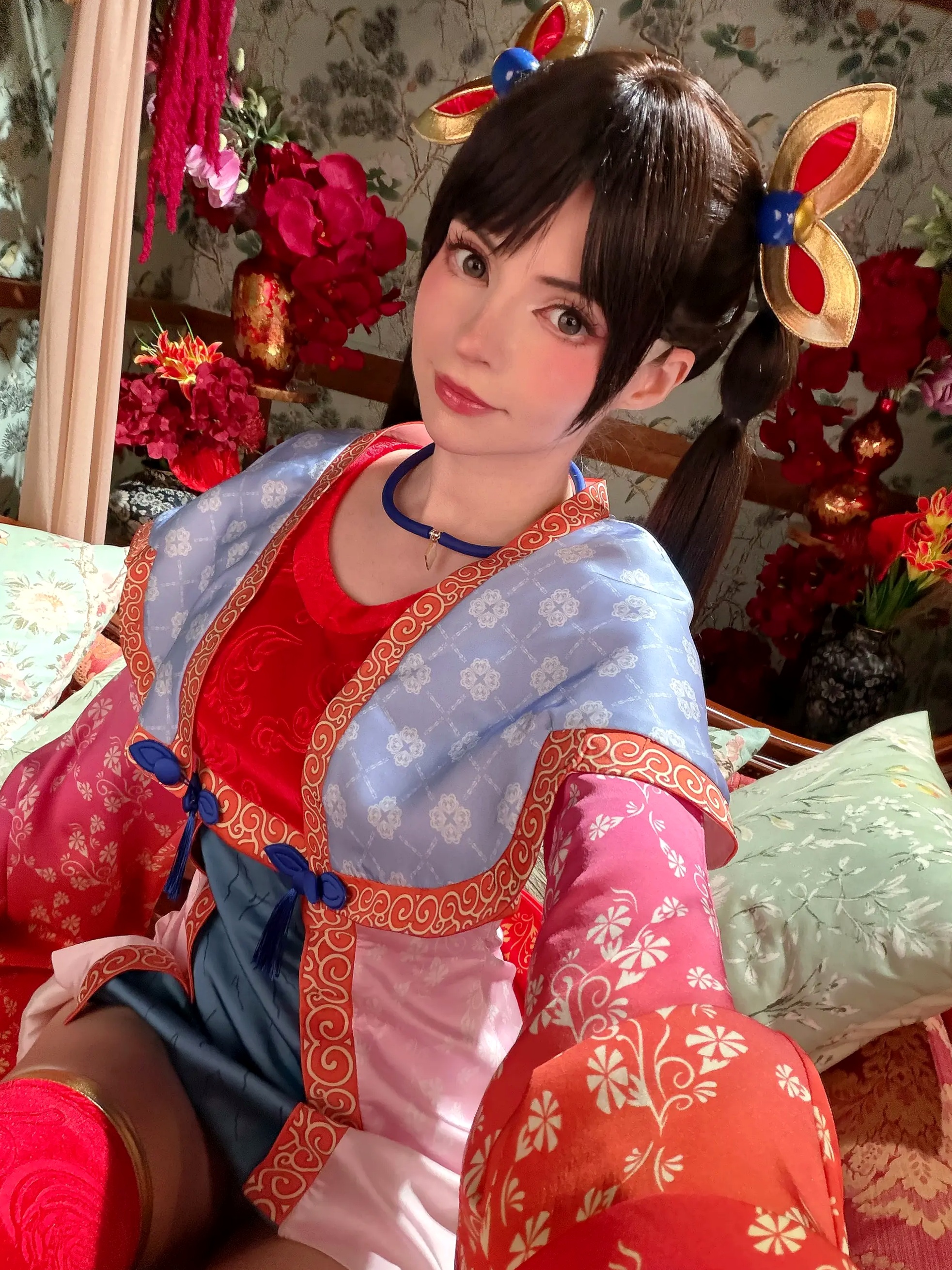 Peach Milky大乔COSPLAY套图：绝美还原王者荣耀大乔古风造型，二次元女神气质演绎