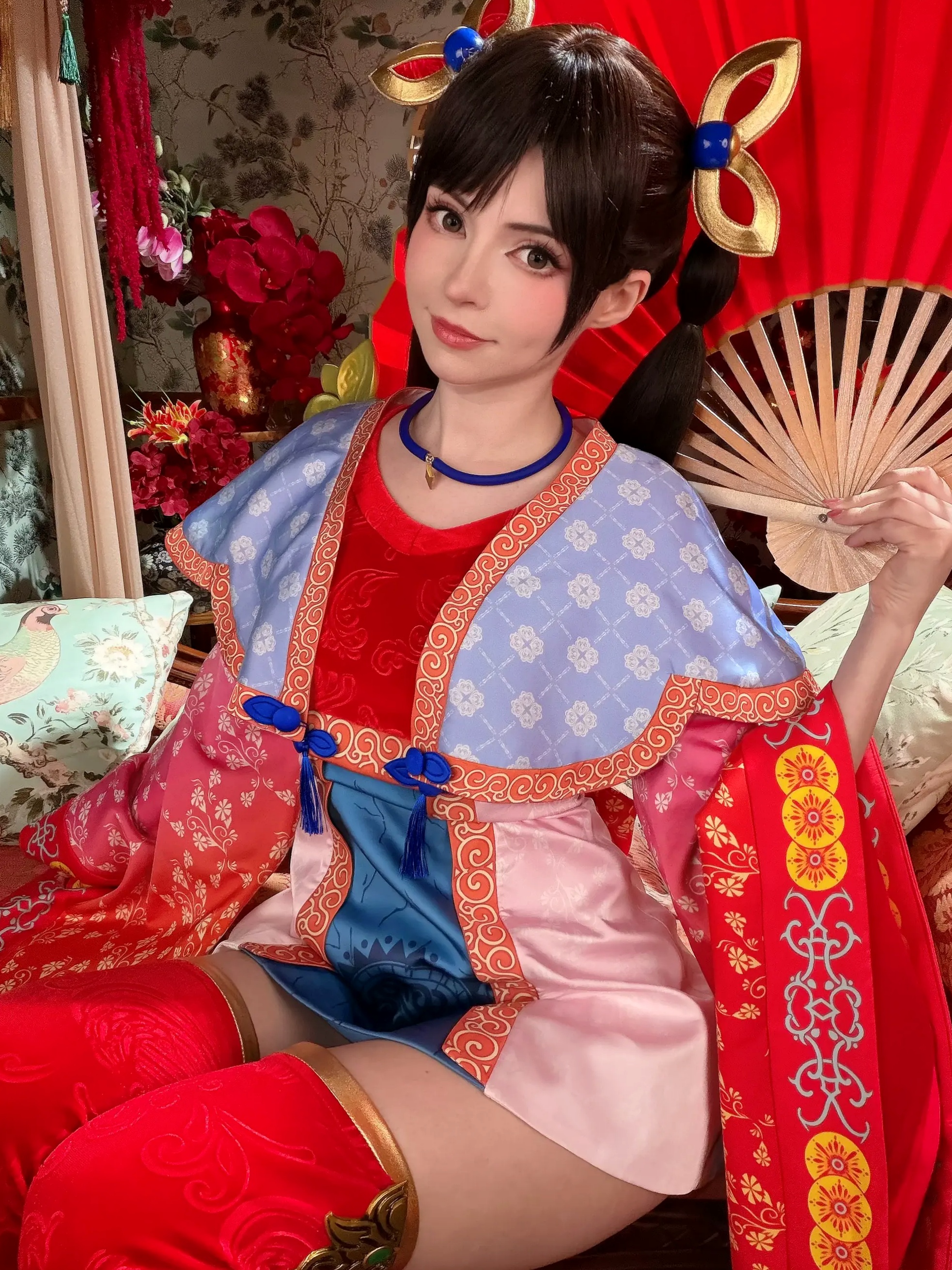 Peach Milky大乔COSPLAY套图：绝美还原王者荣耀大乔古风造型，二次元女神气质演绎