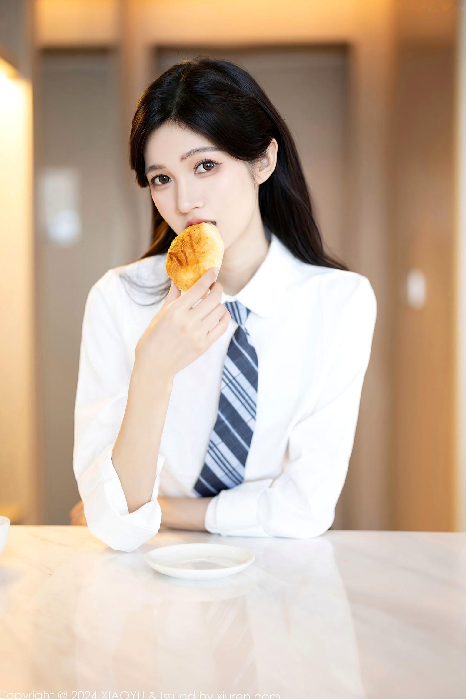 Gallery - 语画界 - Painting World -程程程：日系JK校服制服诱惑，白衬衫配黑短裙私房写真系列 - 1204期语画界 - Painting World 制服校服诱惑私房照骨感 程程程女神私房照_秀色女神 - image 26
