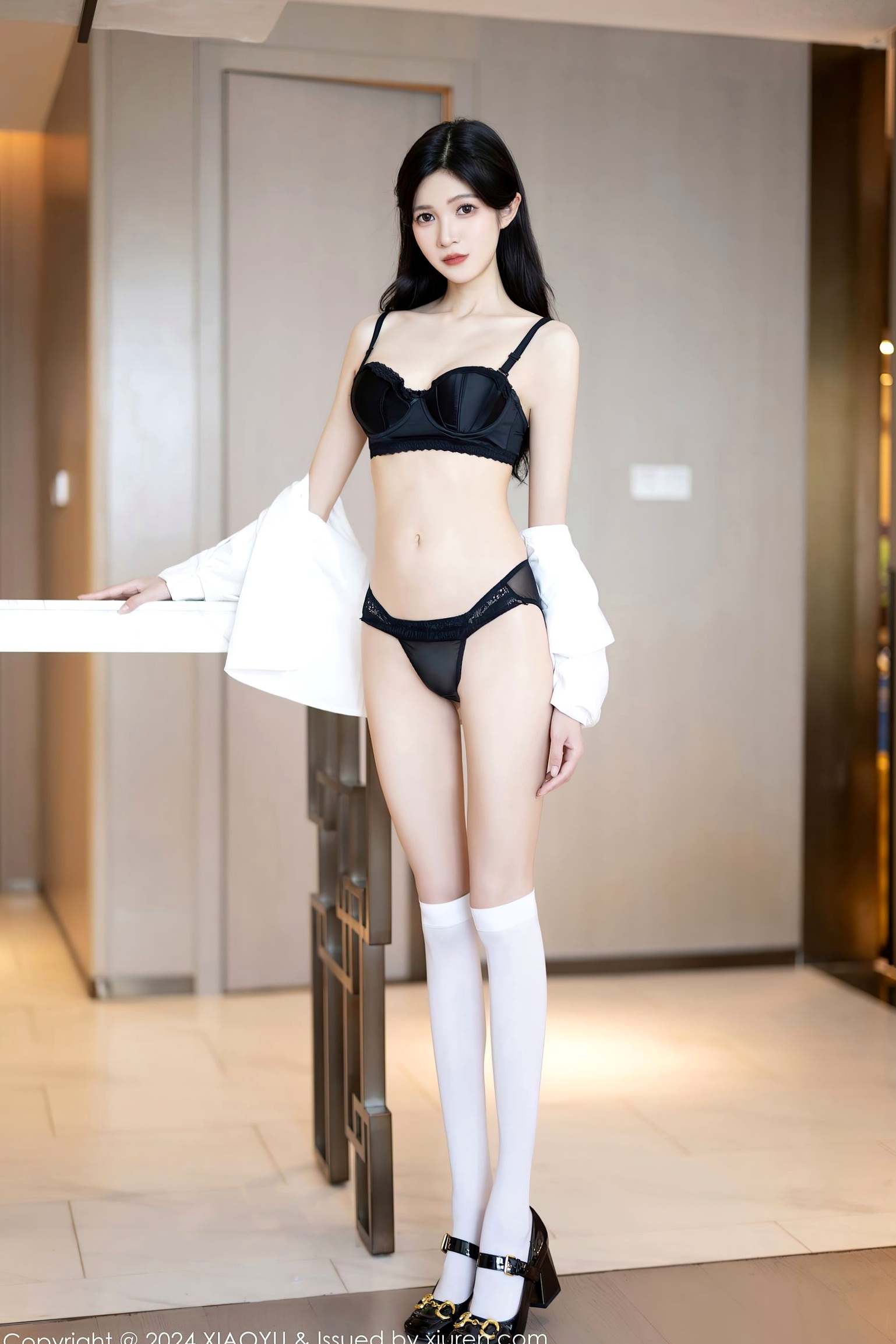 Gallery - 语画界 - Painting World -程程程：日系JK校服制服诱惑，白衬衫配黑短裙私房写真系列 - 1204期语画界 - Painting World 制服校服诱惑私房照骨感 程程程女神私房照_秀色女神 - image 45