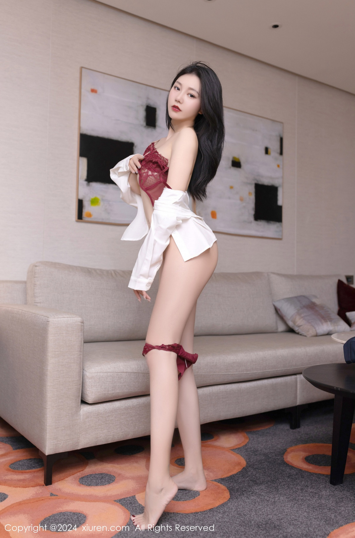 [XiuRen]高清写真图 2024.01.16 No.7968 安然anran 短裙黑丝