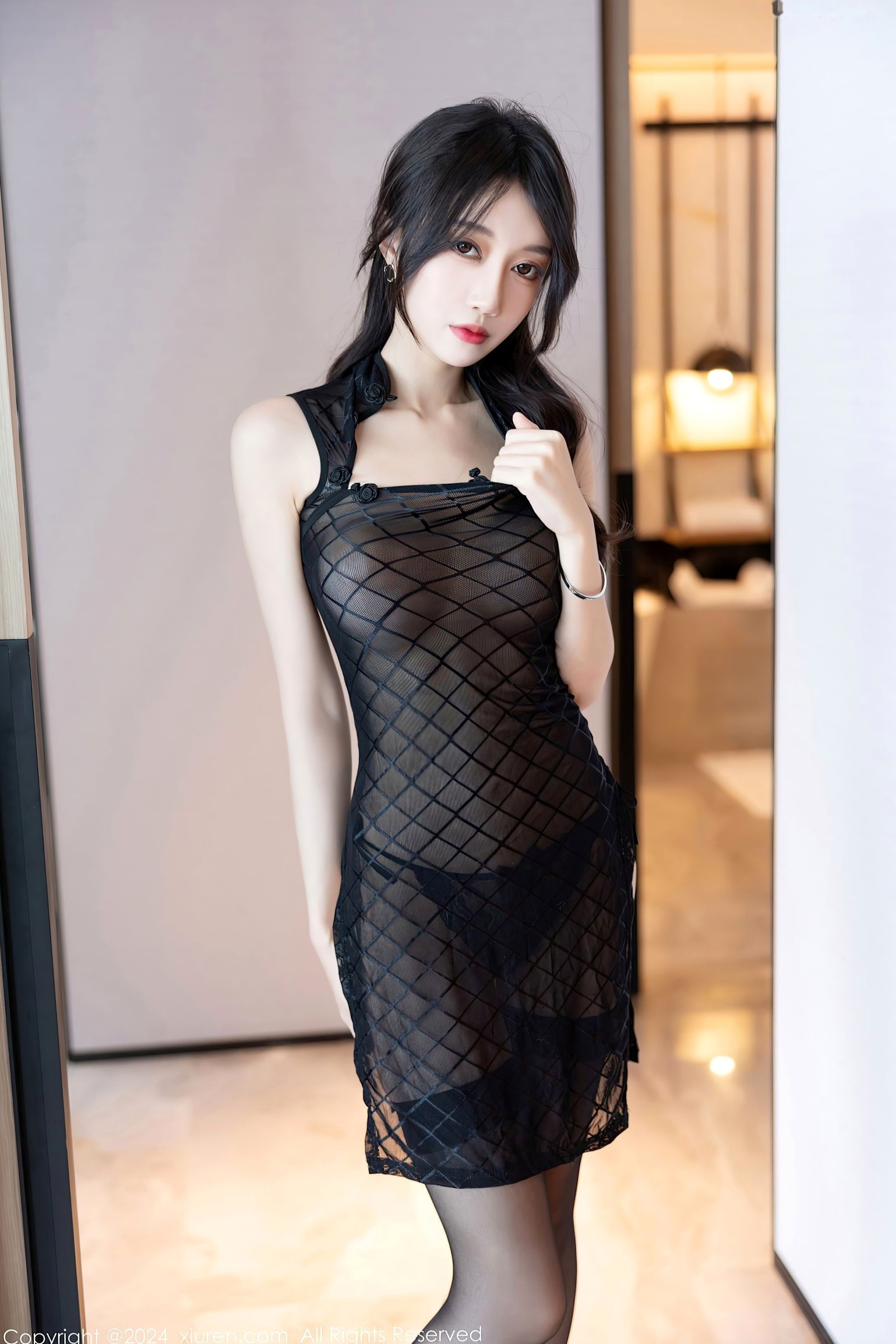 Gallery - 秀人网 - XiuRen 8520期：玥儿玥私房写真，黑色蕾丝美胸搭配诱人黑丝，尽显成熟性感都市女郎风情秀人网 - XiuRen 性感诱惑黑丝丝袜 玥儿玥女神私房照_秀色女神 - image 56