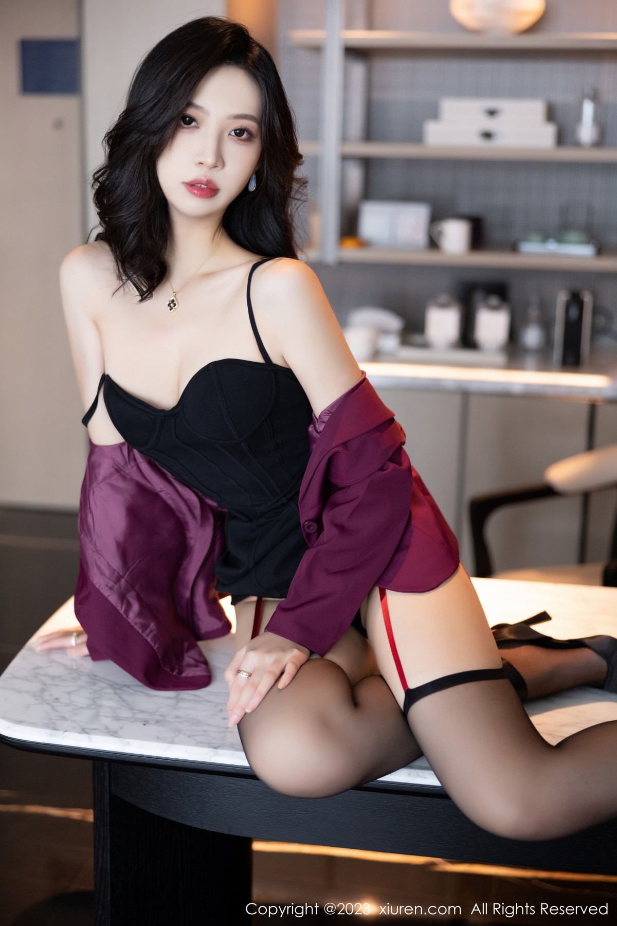 [XiuRen]高清写真图 2023.06.07 No.6870 郑颖姗Bev 黑丝美臀