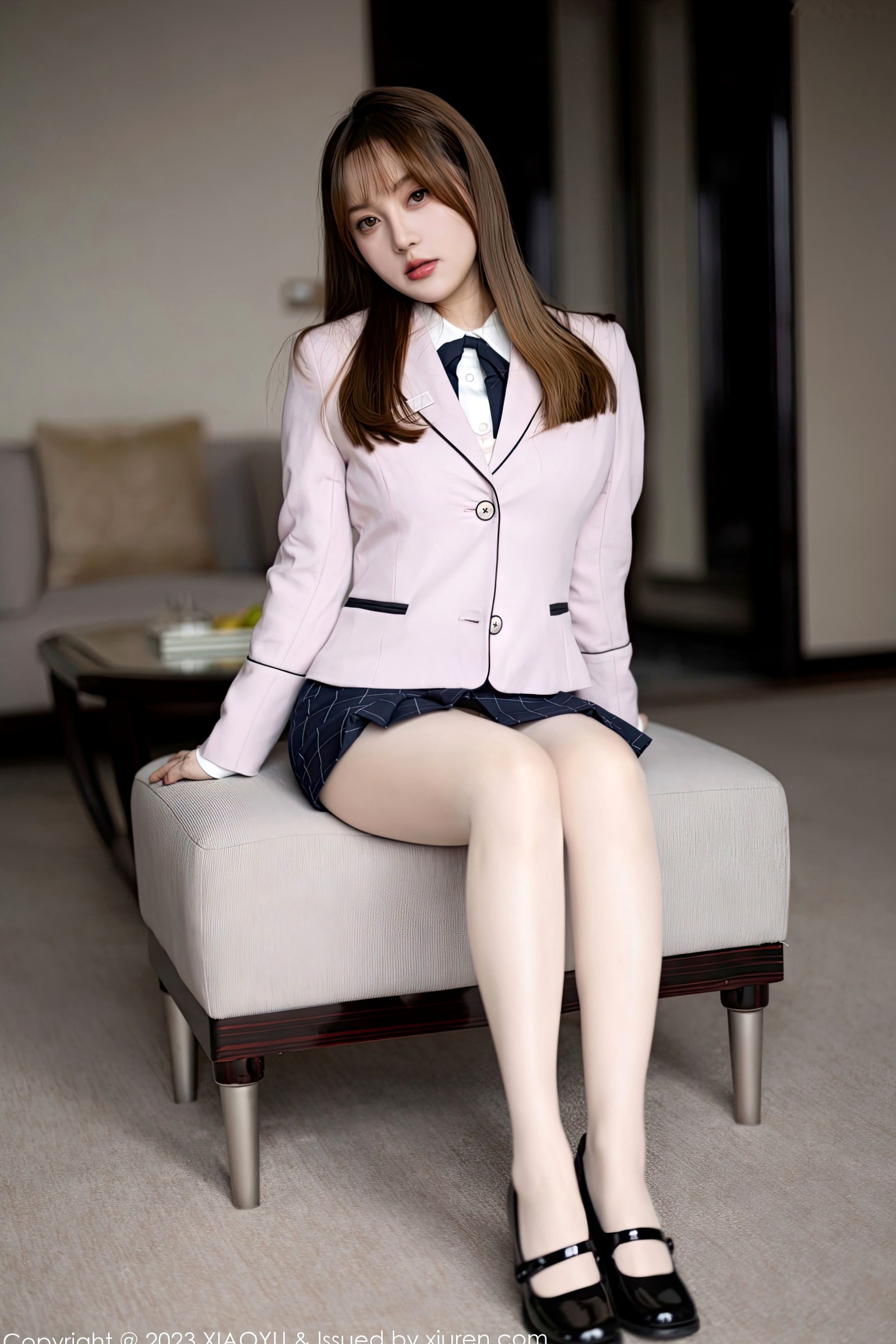 Gallery - XiaoYu语画界 - Painting World  943 豆瓣酱：职业装制服诱惑，超薄肉丝白衬衫大尺度写真语画界 - Painting World 性感丝袜制服大尺度 豆瓣酱女神私房照_秀色女神 - image 9