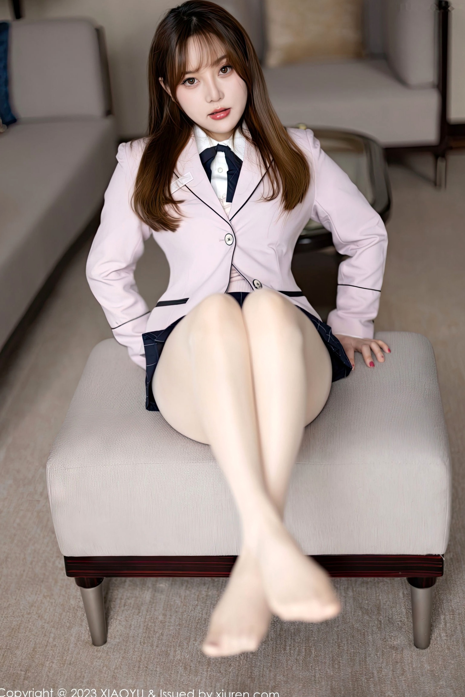 Gallery - XiaoYu语画界 - Painting World  943 豆瓣酱：职业装制服诱惑，超薄肉丝白衬衫大尺度写真语画界 - Painting World 性感丝袜制服大尺度 豆瓣酱女神私房照_秀色女神 - image 20