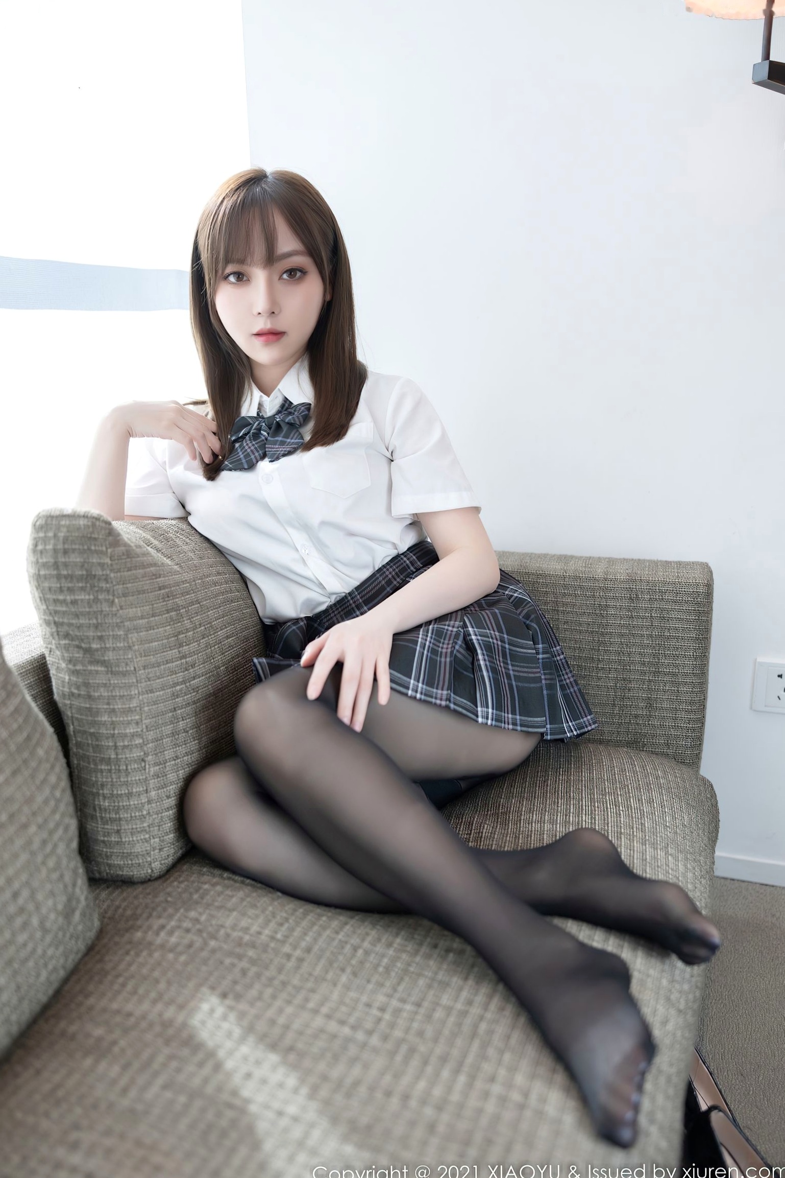 Gallery - XiaoYu语画界 - Painting World -677-豆瓣酱-学生制服主题性感内衣黑丝-2021.12.16语画界 - Painting World  豆瓣酱女神私房照_秀色女神 - image 14
