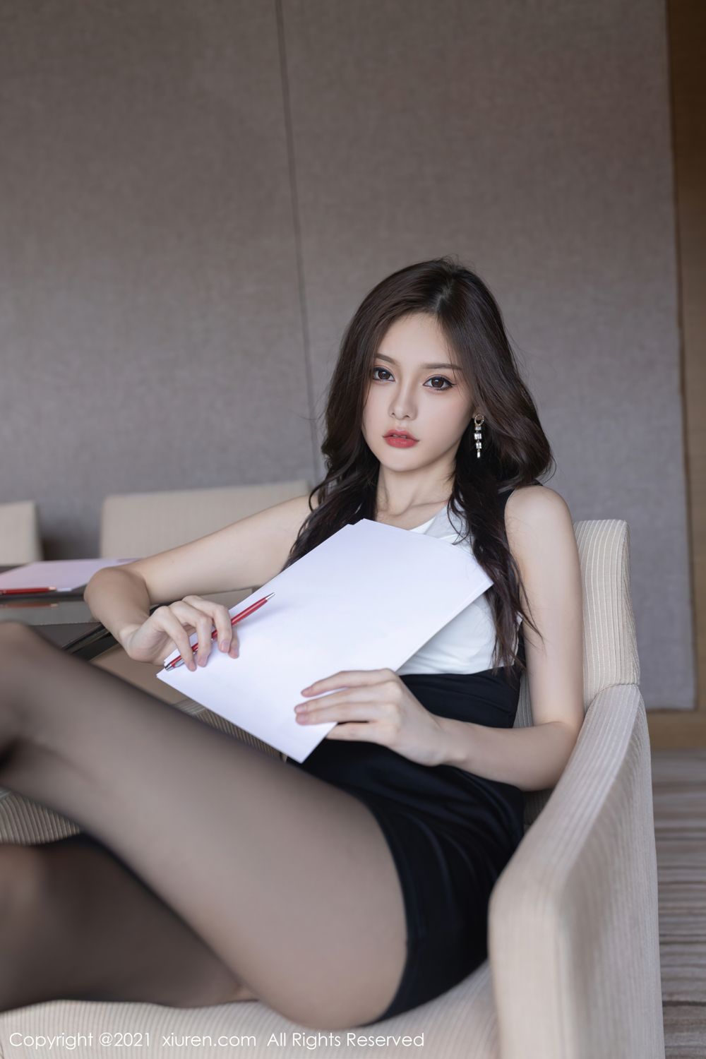 精致女神王心怡 会议室主题系列