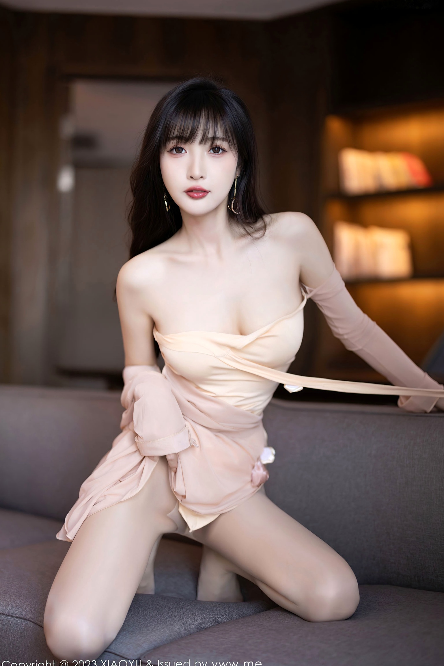 Gallery - XiaoYu语画界 - Painting World -1049-林星阑贵州旅拍：米色长裙优雅与红丝肚兜黑丝私房诱惑（2023.06.14）语画界 - Painting World 私房照黑丝肚兜性感 林星阑女神私房照_秀色女神 - image 31