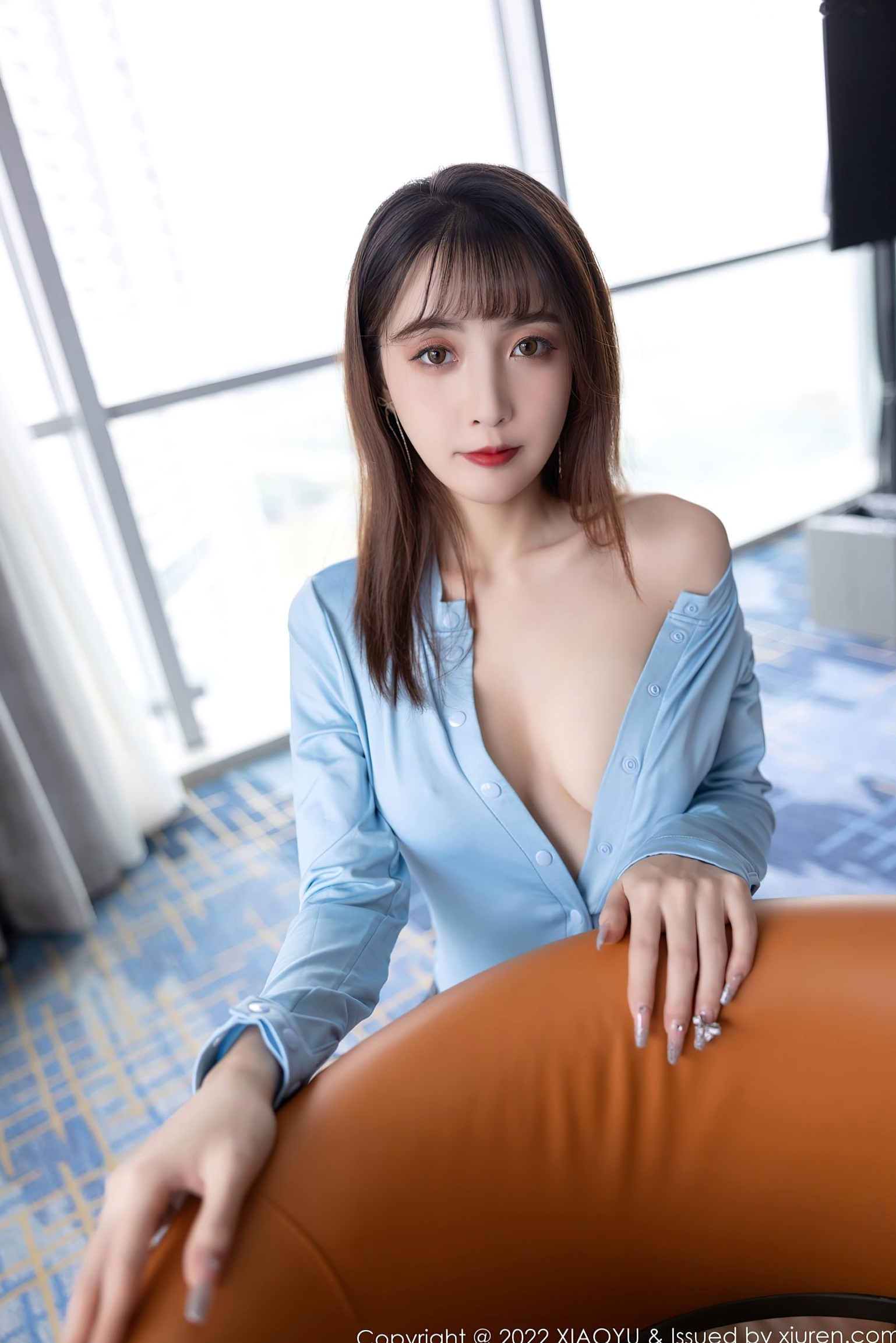 Gallery - XiaoYu语画界 - Painting World -731-林星阑-清纯淡蓝连体衣丝袜诱惑-卧室极品私房写真语画界 - Painting World 性感诱惑丝袜私房照美腿 林星阑女神私房照_秀色女神 - image 17